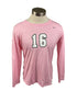 Nike Pink Spartan Brest Cancer Awareness Volleyball Long Sleeve Jersey #16 Women's Size L