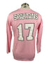 Nike Pink Spartan Brest Cancer Awareness Volleyball Long Sleeve Jersey #17 Women's Size XL