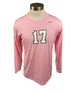 Nike Pink Spartan Brest Cancer Awareness Volleyball Long Sleeve Jersey #17 Women's Size XL