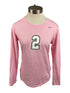 Nike Pink Spartan Brest Cancer Awareness Volleyball Long Sleeve Jersey #2 Women's Size S