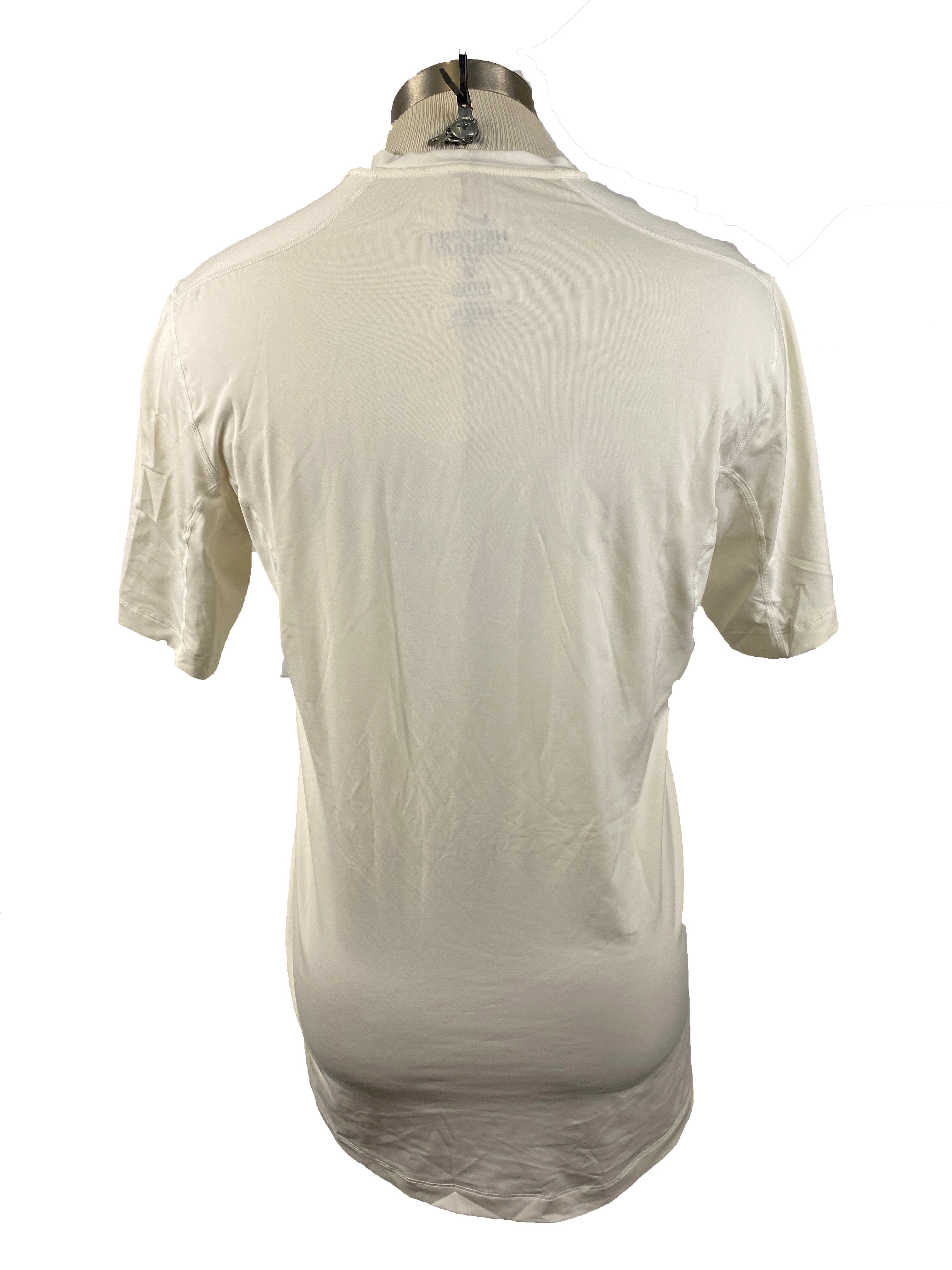 Nike Pro Dri-Fit Combat White Short Sleeve Shirt Fitted Men's Size M-Tall *NEW*