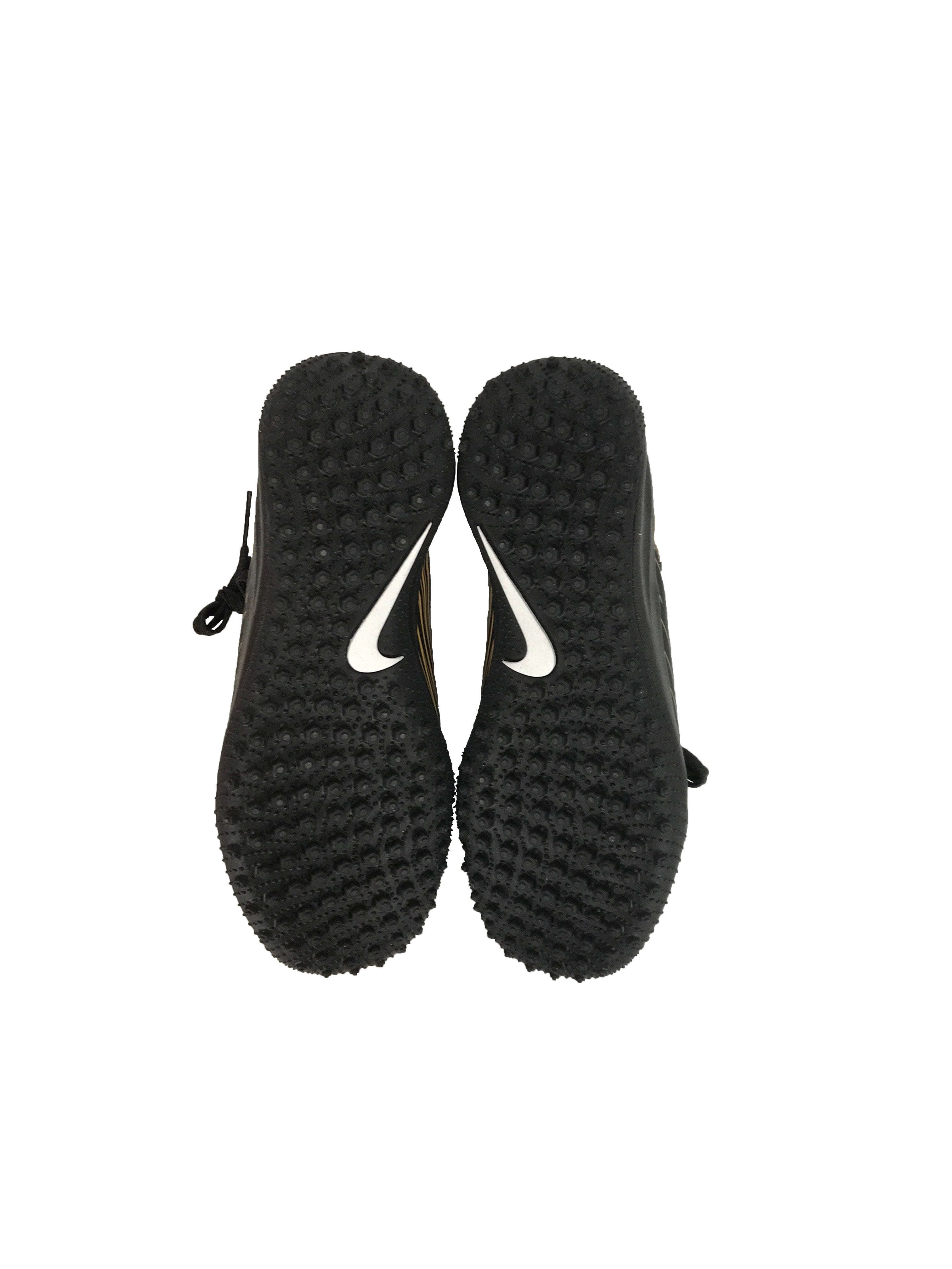 Nike Vapor Drive Black, White and Gold Field Hockey Cleats Women's Size 7.5 Men's Size 6