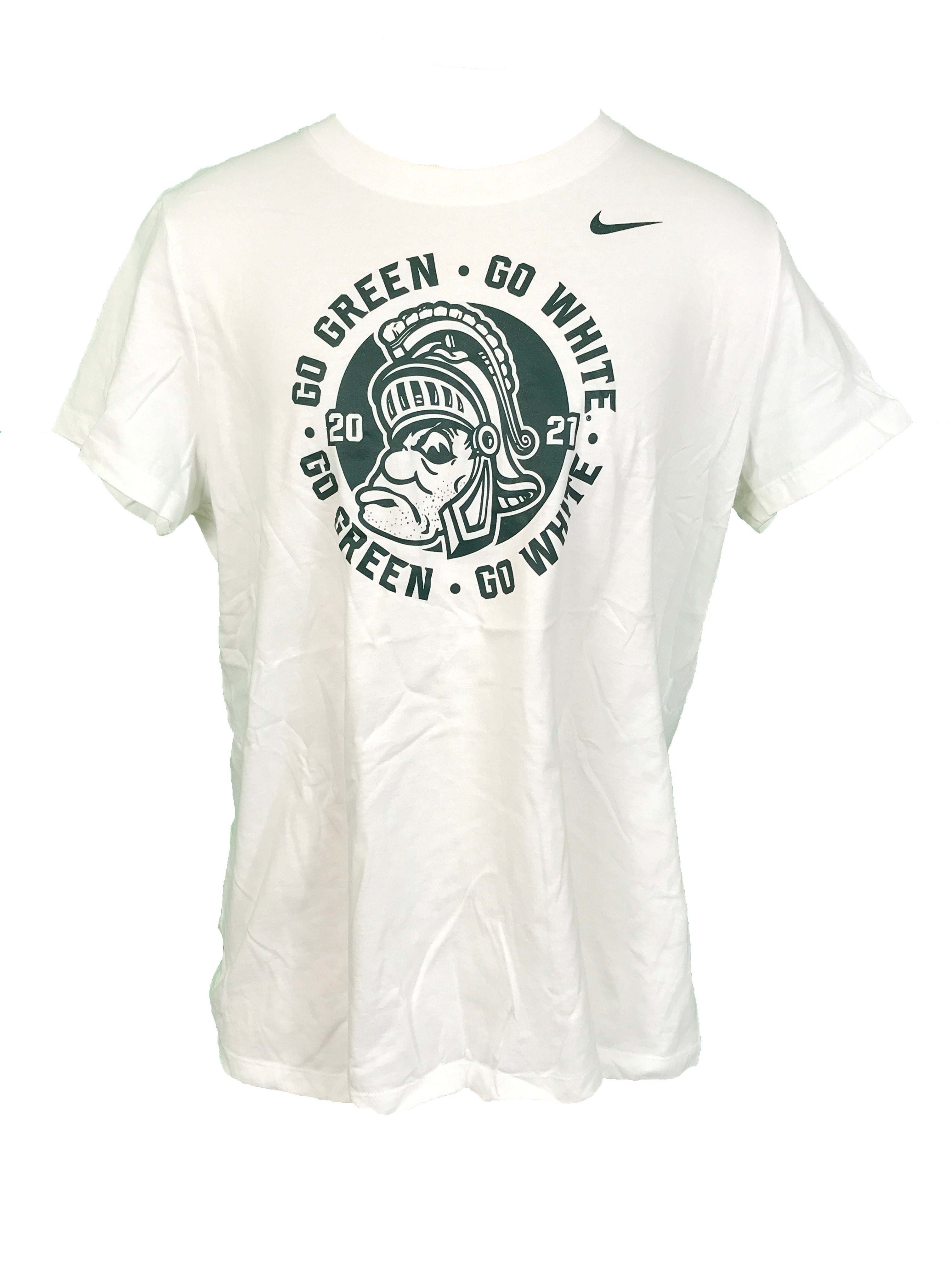Nike White 2021 MSU Football T-Shirt Men's Size 2XL