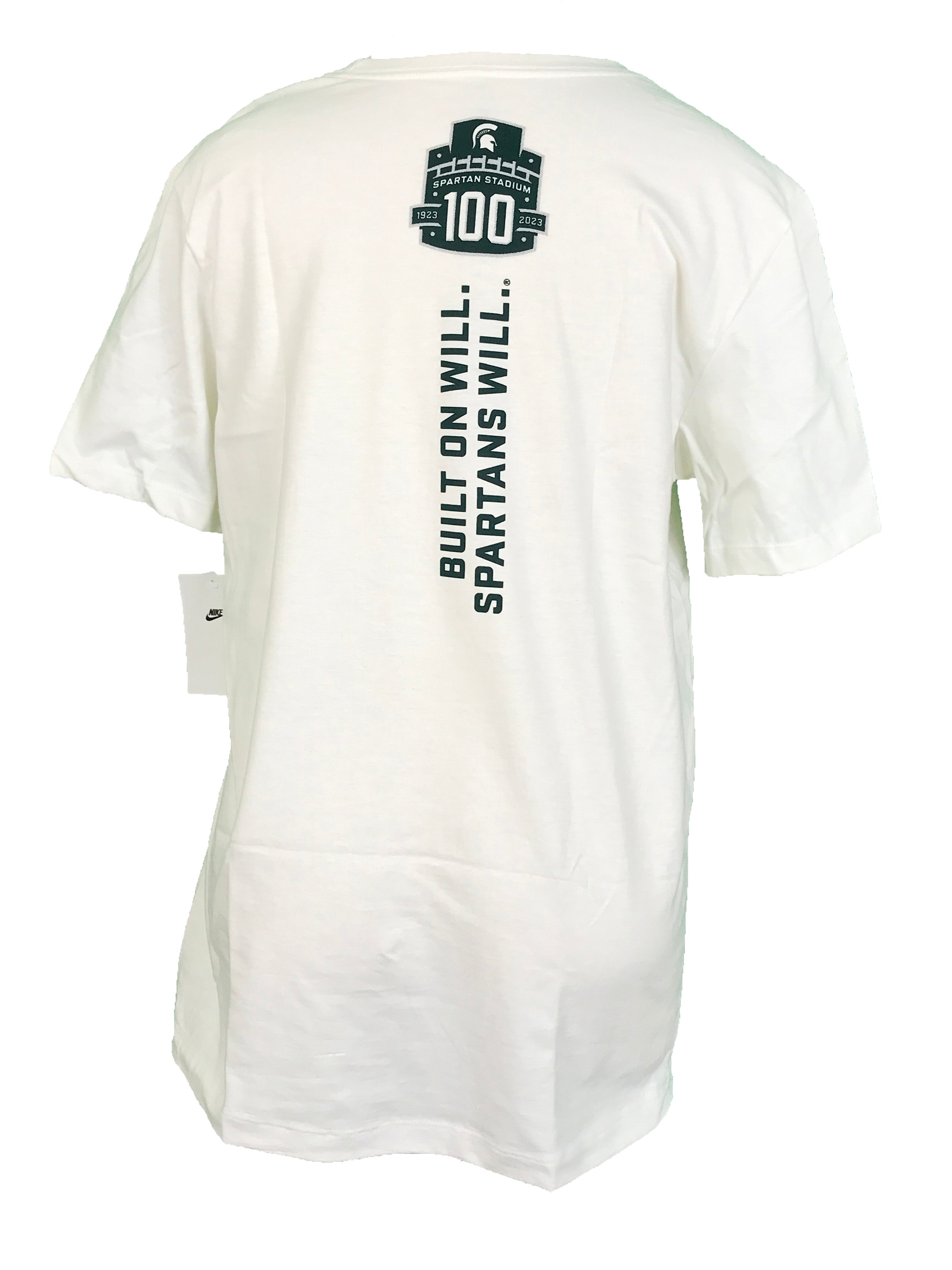 Nike White 2023 MSU Football T-Shirt Men's Size L