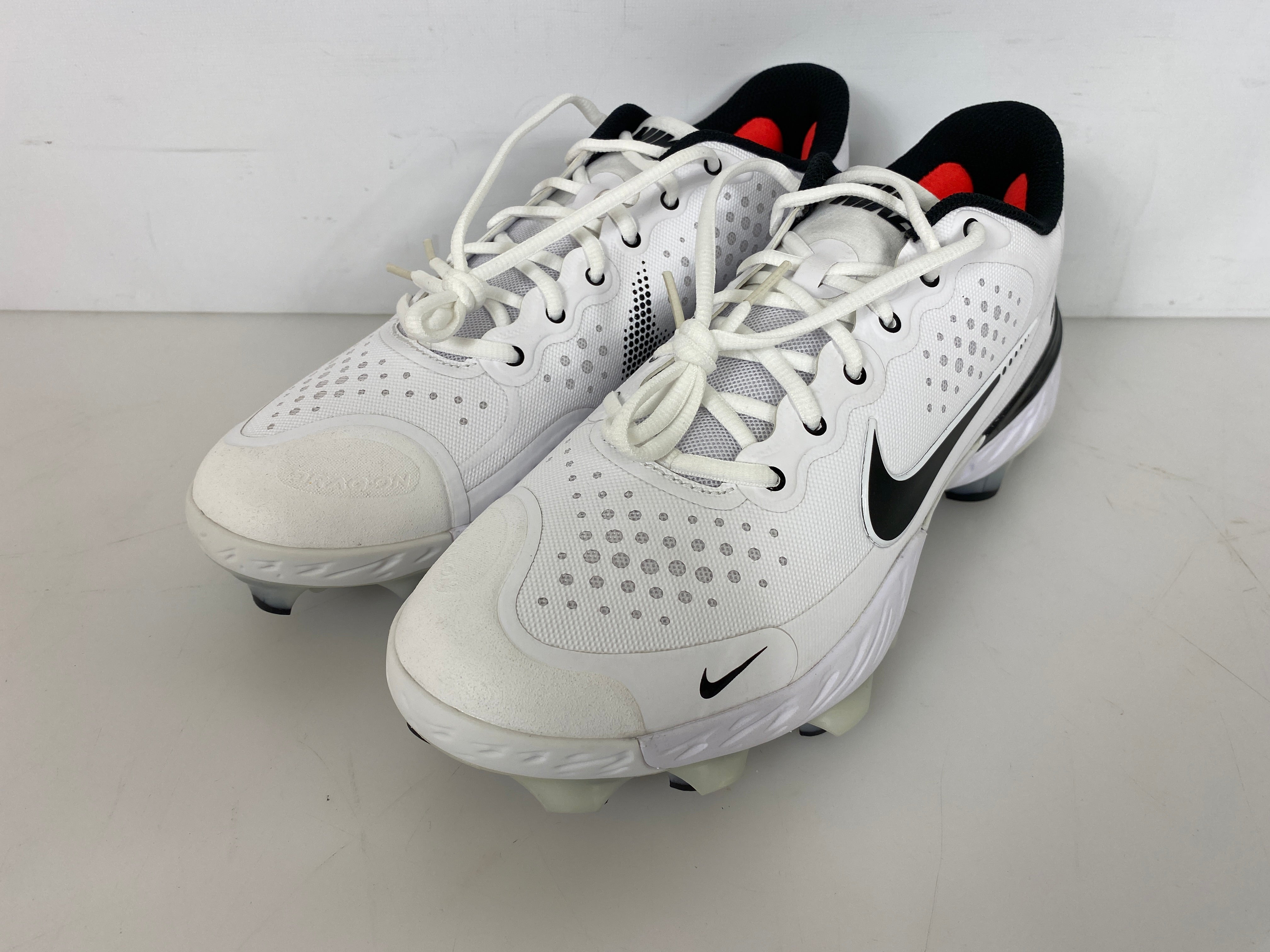 Nike White and Black Alpha Hurache Elite 3 Low MCS Gen FS Baseball Cleats Men's Size 12