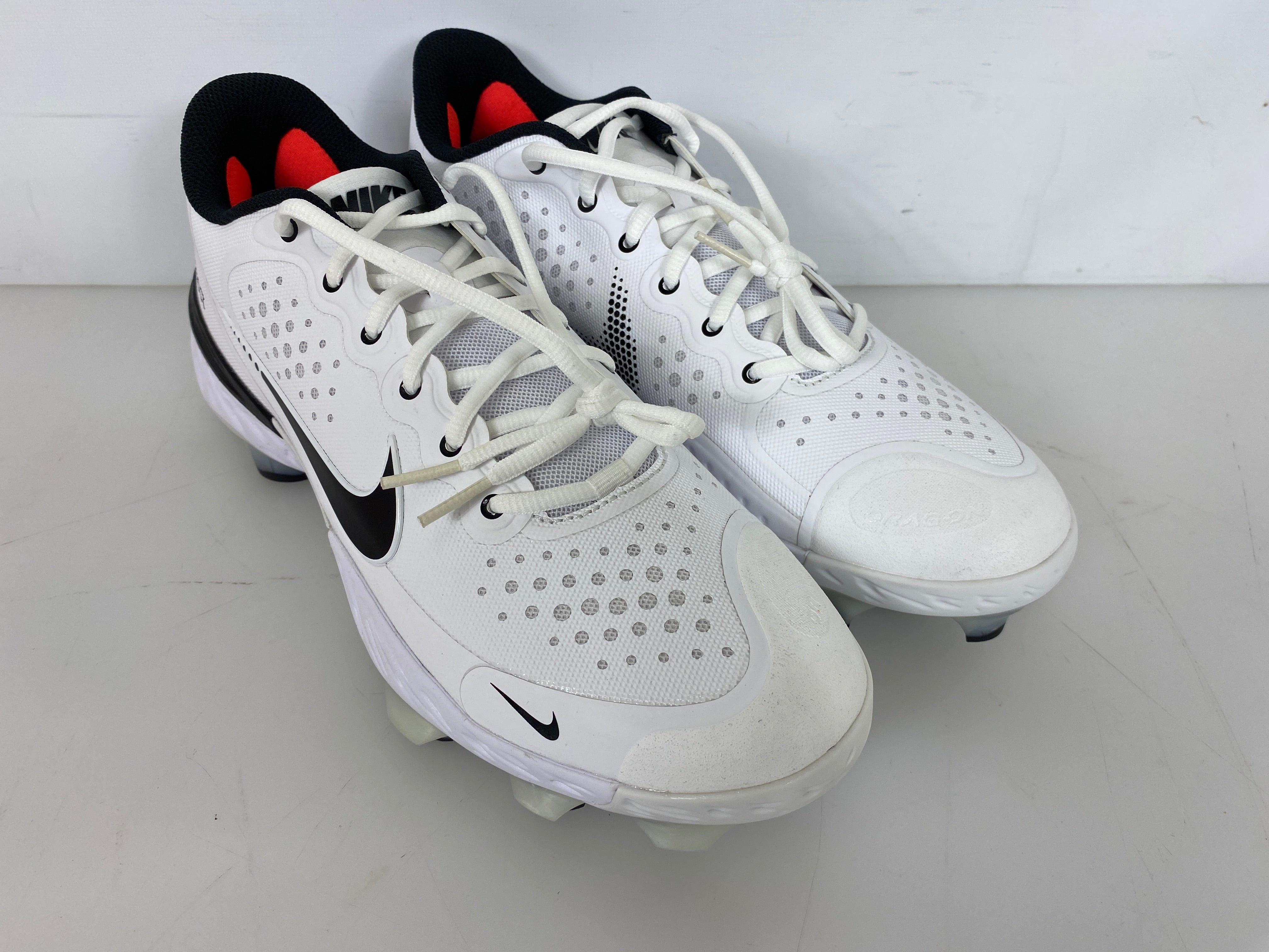 Nike White and Black Alpha Hurache Elite 3 Low MCS Gen FS Baseball Cleats Men's Size 12