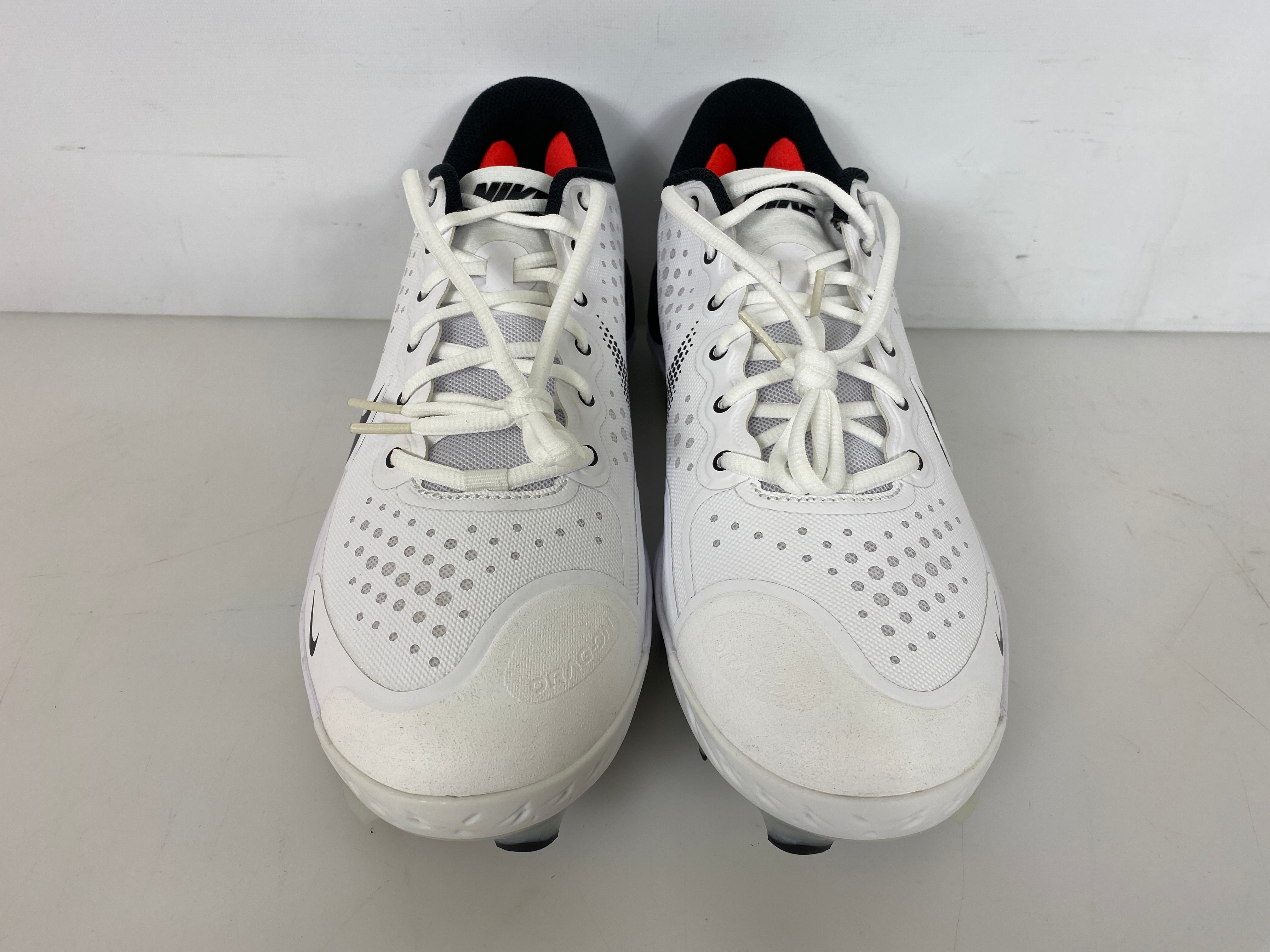 Nike White and Black Alpha Hurache Elite 3 Low MCS Gen FS Baseball Cleats Men's Size 12