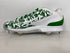 Nike White and Green Alpha Hurache Elite 2 Low Baseball Cleats Men's Size 16