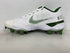 Nike White and Green Alpha Hurache Elite 3 Low MCS Gen FS Baseball Cleats Men's Size 10.5
