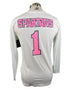 Nike White Breast Cancer Awareness Volleyball Long Sleeve Jersey #1 Women's Size L