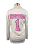 Nike White Breast Cancer Awareness Volleyball Long Sleeve Jersey #1 Women's Size M
