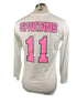 Nike White Breast Cancer Awareness Volleyball Long Sleeve Jersey #11 Women's Size L