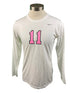 Nike White Breast Cancer Awareness Volleyball Long Sleeve Jersey #11 Women's Size L