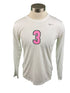 Nike White Breast Cancer Awareness Volleyball Long Sleeve Jersey #3 Women's Size L
