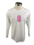 Nike White Breast Cancer Awareness Volleyball Long Sleeve Jersey #6 Women's Size XL