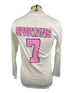 Nike White Breast Cancer Awareness Volleyball Long Sleeve Jersey #7 Women's Size M