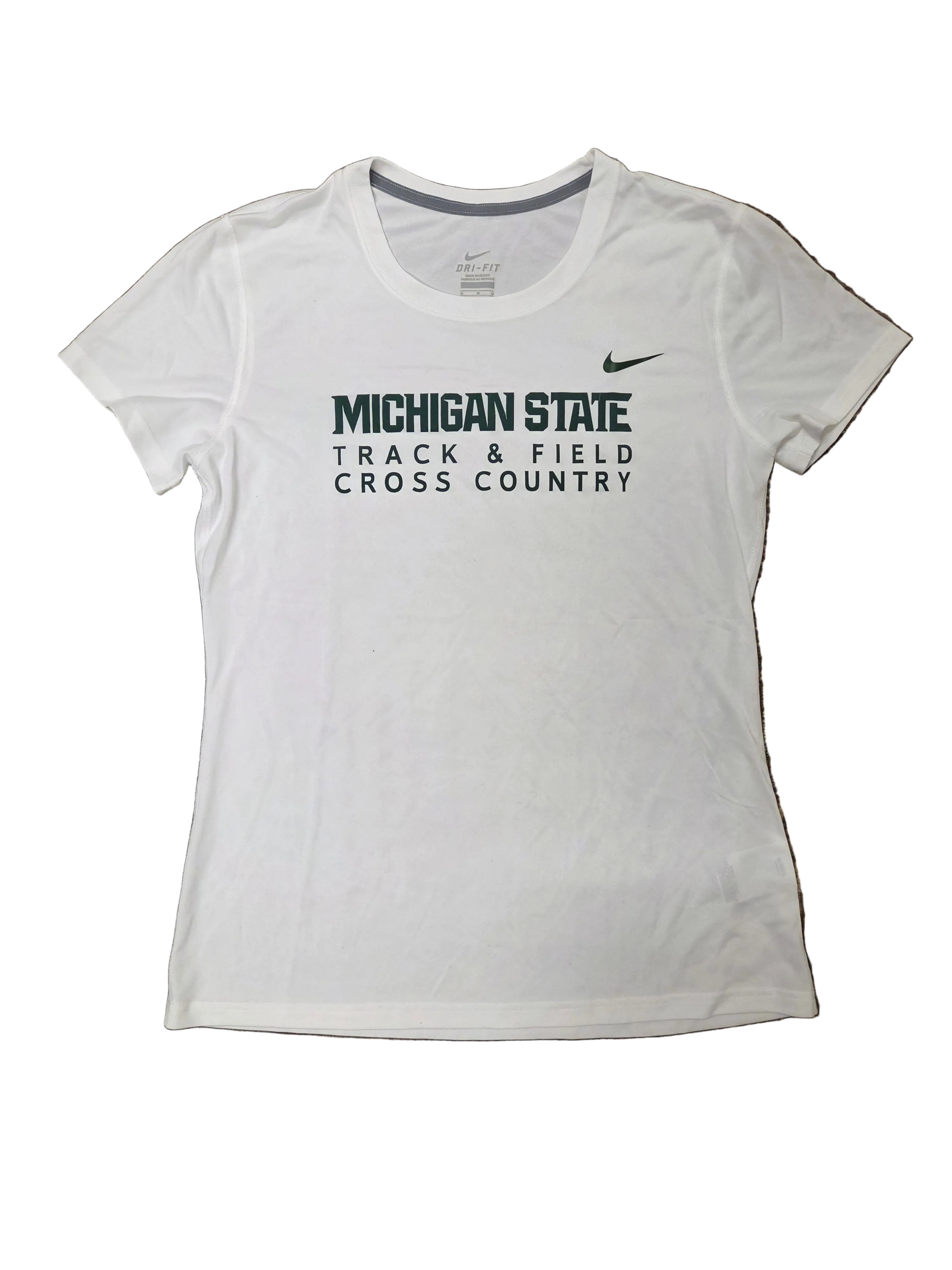 Nike White Dri-Fit Track & Field Cross Country T-Shirt Women's Size XS