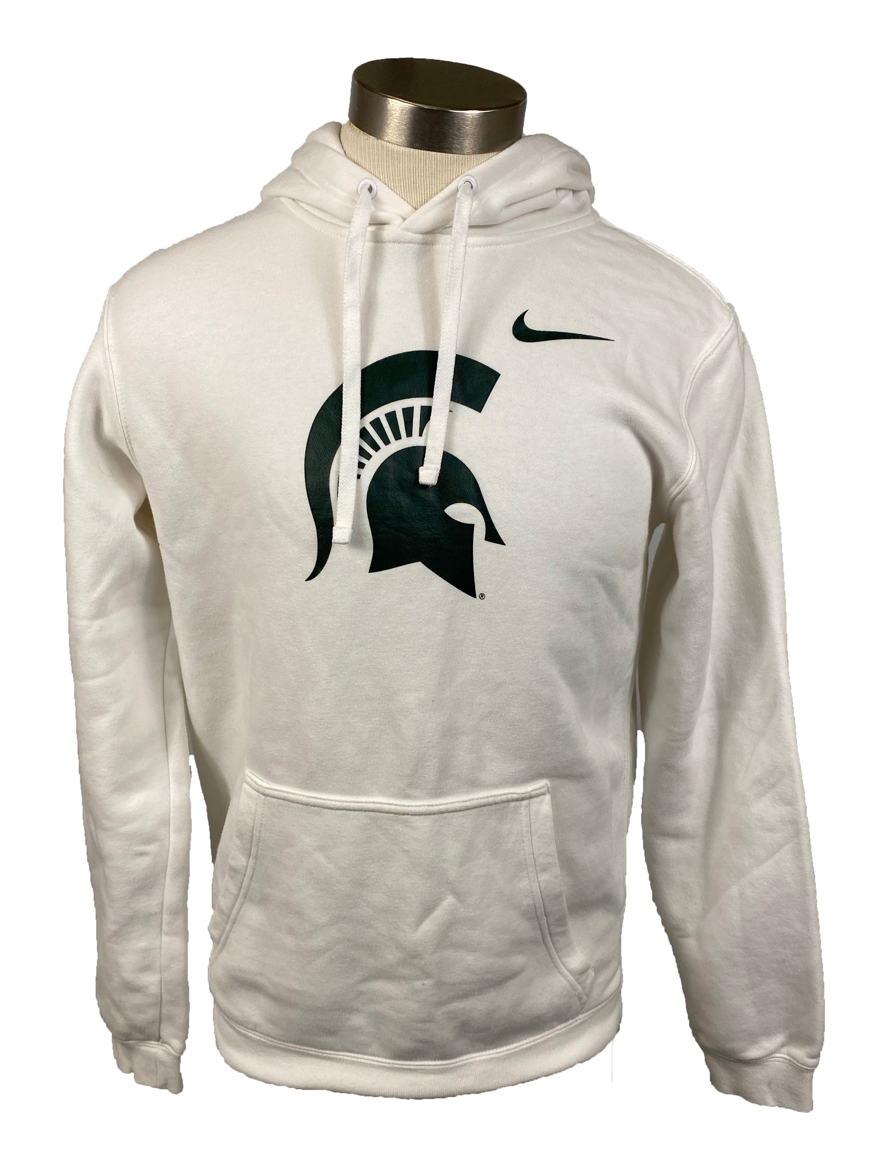 Nike White Michigan State Hooded Sweatshirt Unisex Size S