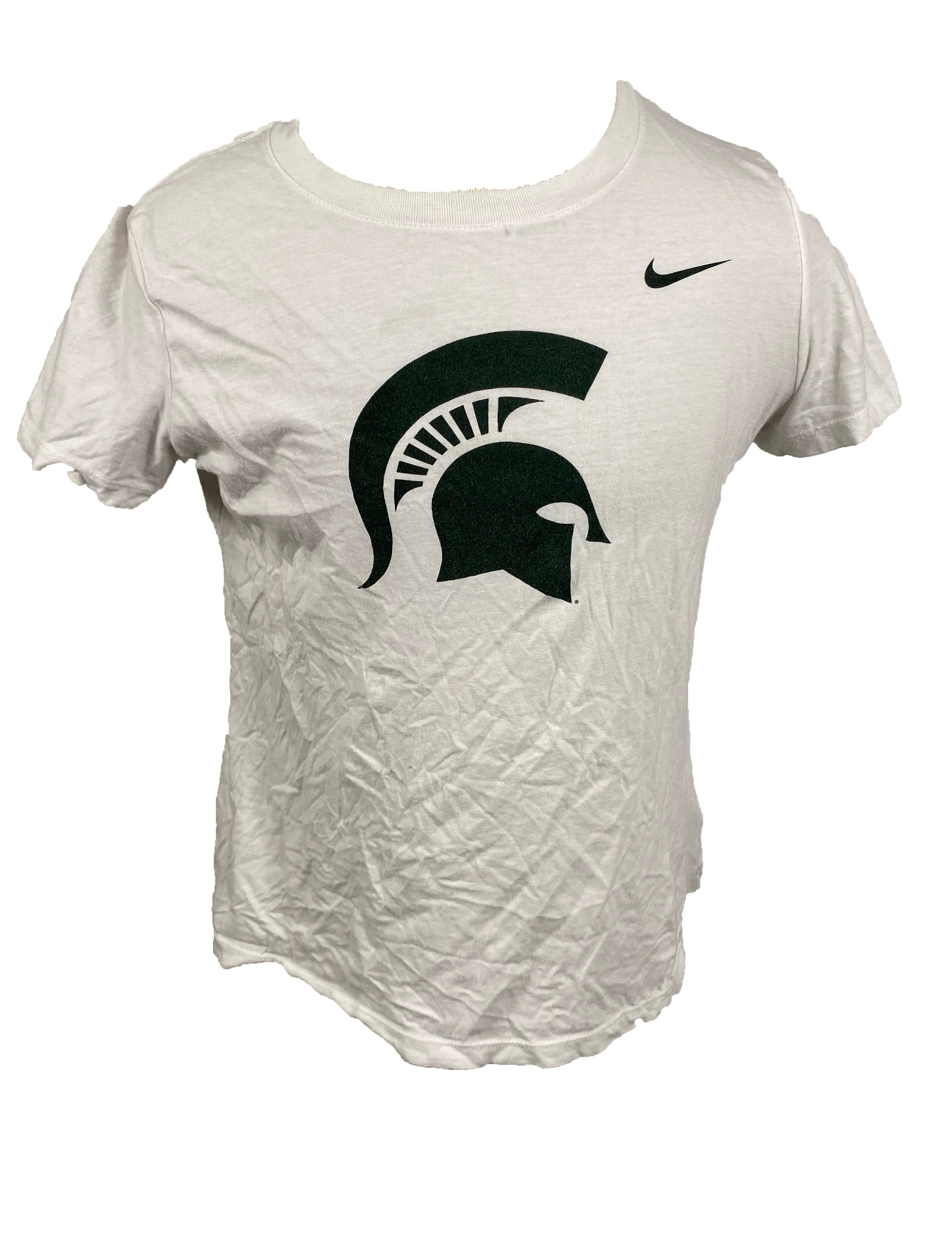 Nike White Michigan State T-Shirt Unisex Size L