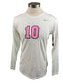 Nike White Spartan Brest Cancer Awareness Volleyball Long Sleeve Jersey #10 Women's Size L