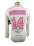 Nike White Spartan Brest Cancer Awareness Volleyball Long Sleeve Jersey #14 Women's Size L