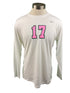 Nike White Spartan Brest Cancer Awareness Volleyball Long Sleeve Jersey #17 Women's Size XL