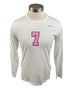Nike White Spartan Brest Cancer Awareness Volleyball Long Sleeve Jersey #7 Women's Size L