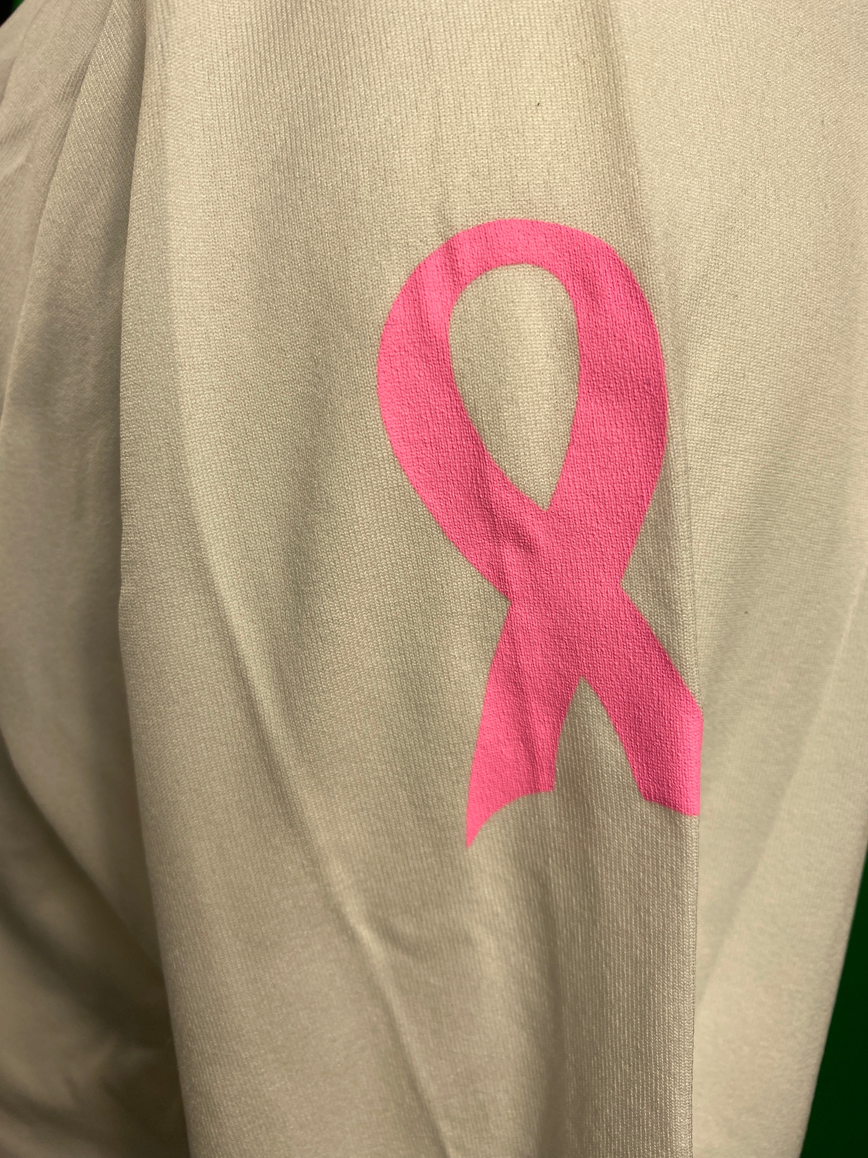 Nike White Spartan Brest Cancer Awareness Volleyball Long Sleeve Jersey #8 Women's Size L