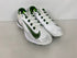 Nike White/Green Alpha Hurache Elite 4 Low Baseball Cleats Men's Size 13.5