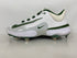 Nike White/Green Alpha Hurache Elite 4 Low Baseball Cleats Men's Size 13.5