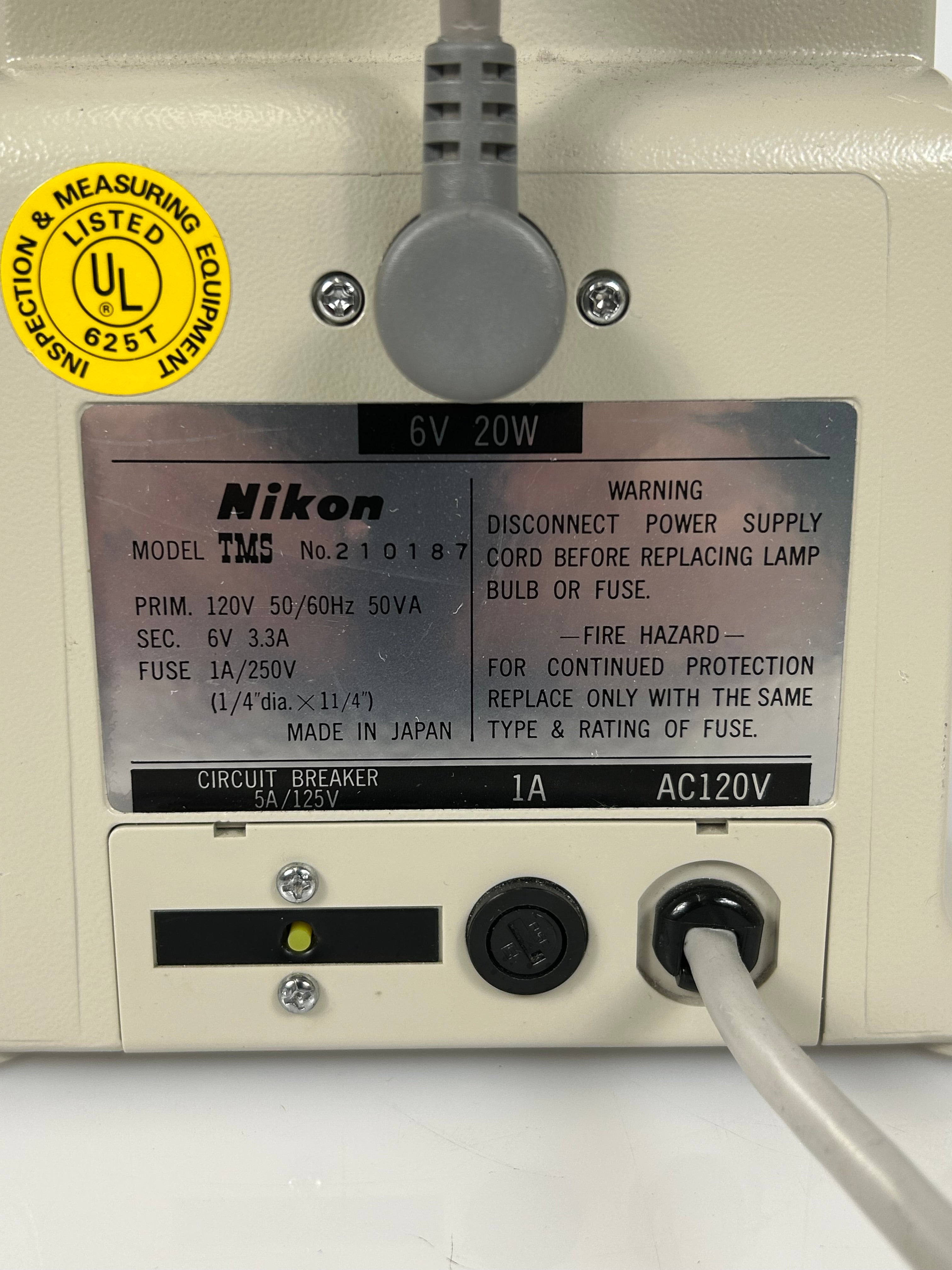 Nikon TMS Inverted Phase Contrast Microscope #2