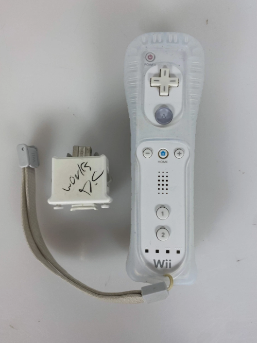 Nintendo Wii Remote Control RVL-003 w/ Motion Adapter Plus RVL-026
