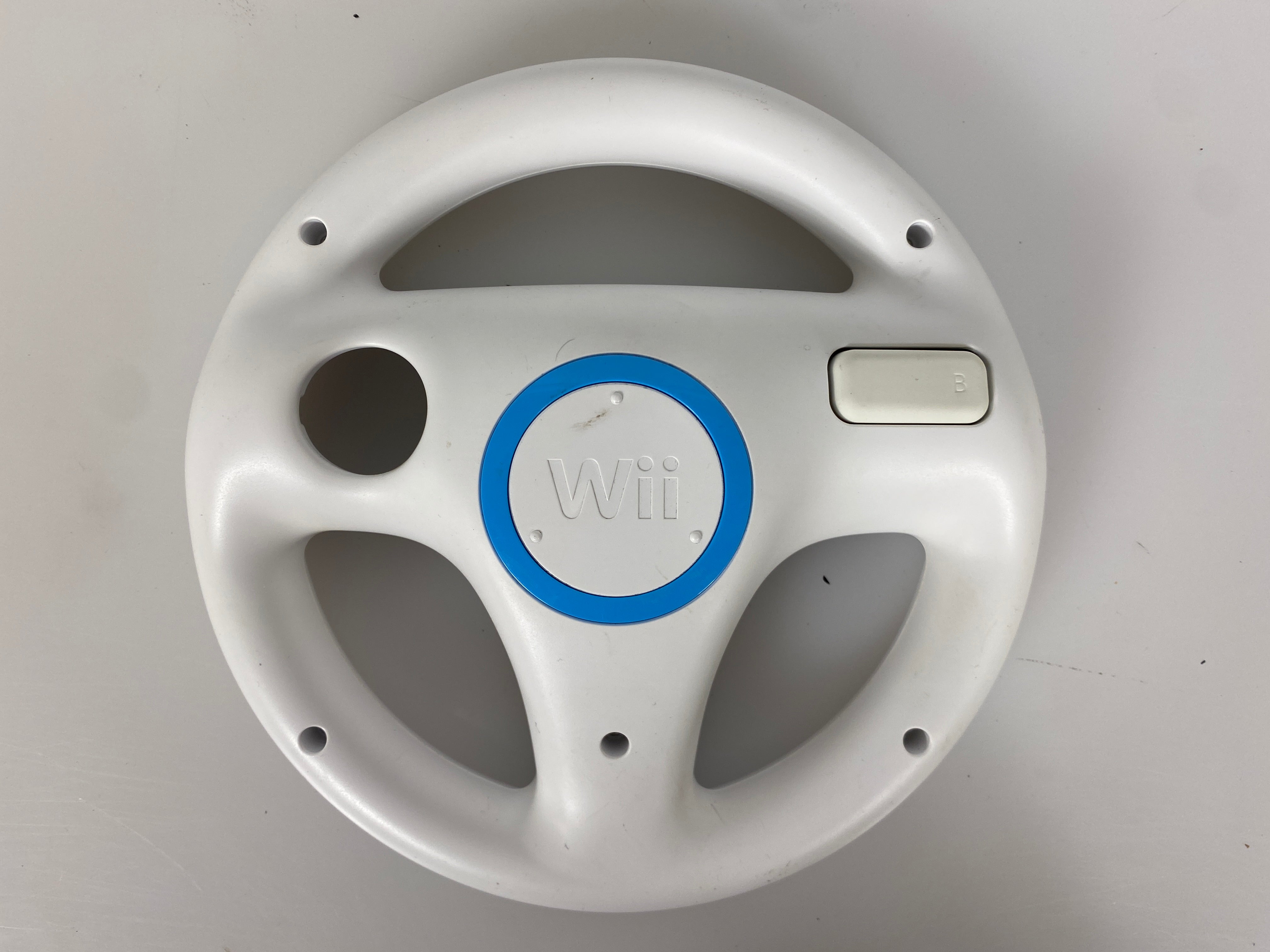 Nintendo Wii White Mario Kart Racing Steering Wheel RVL-024