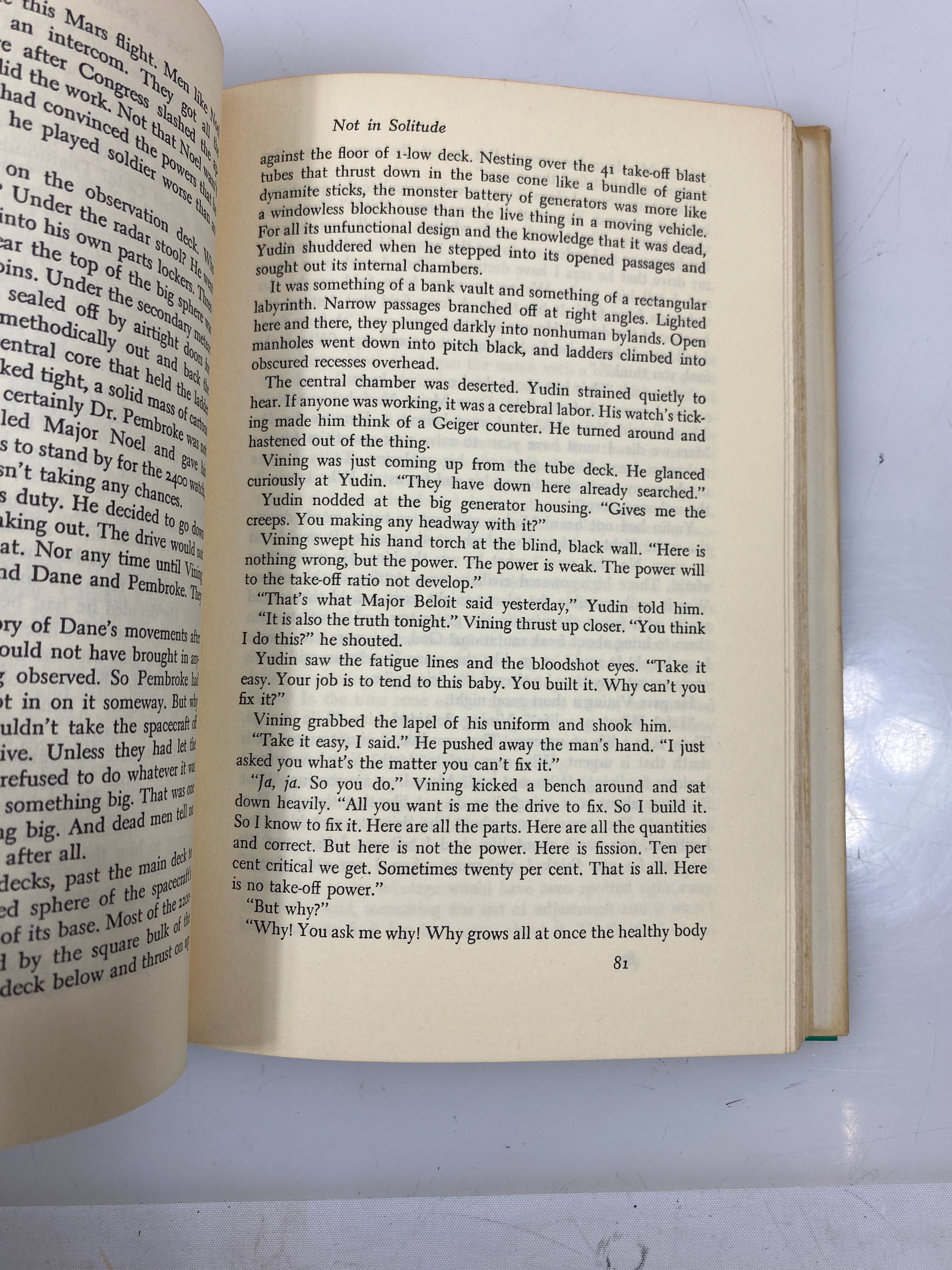 Not in Solitude by Kenneth F. Gantz 1959 HCDJ