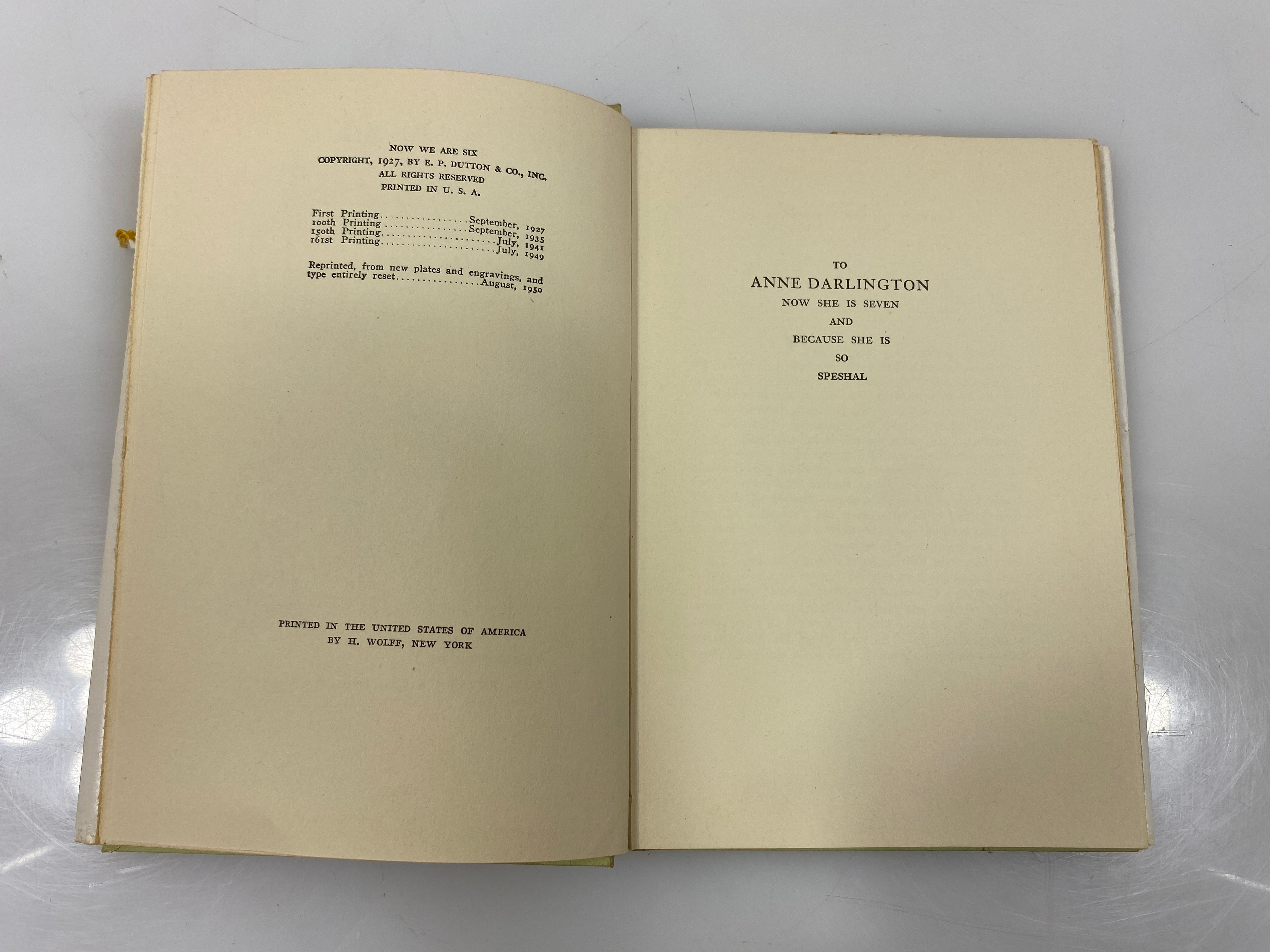 Now We Are Six by A.A. Milne 1949 HCDJ