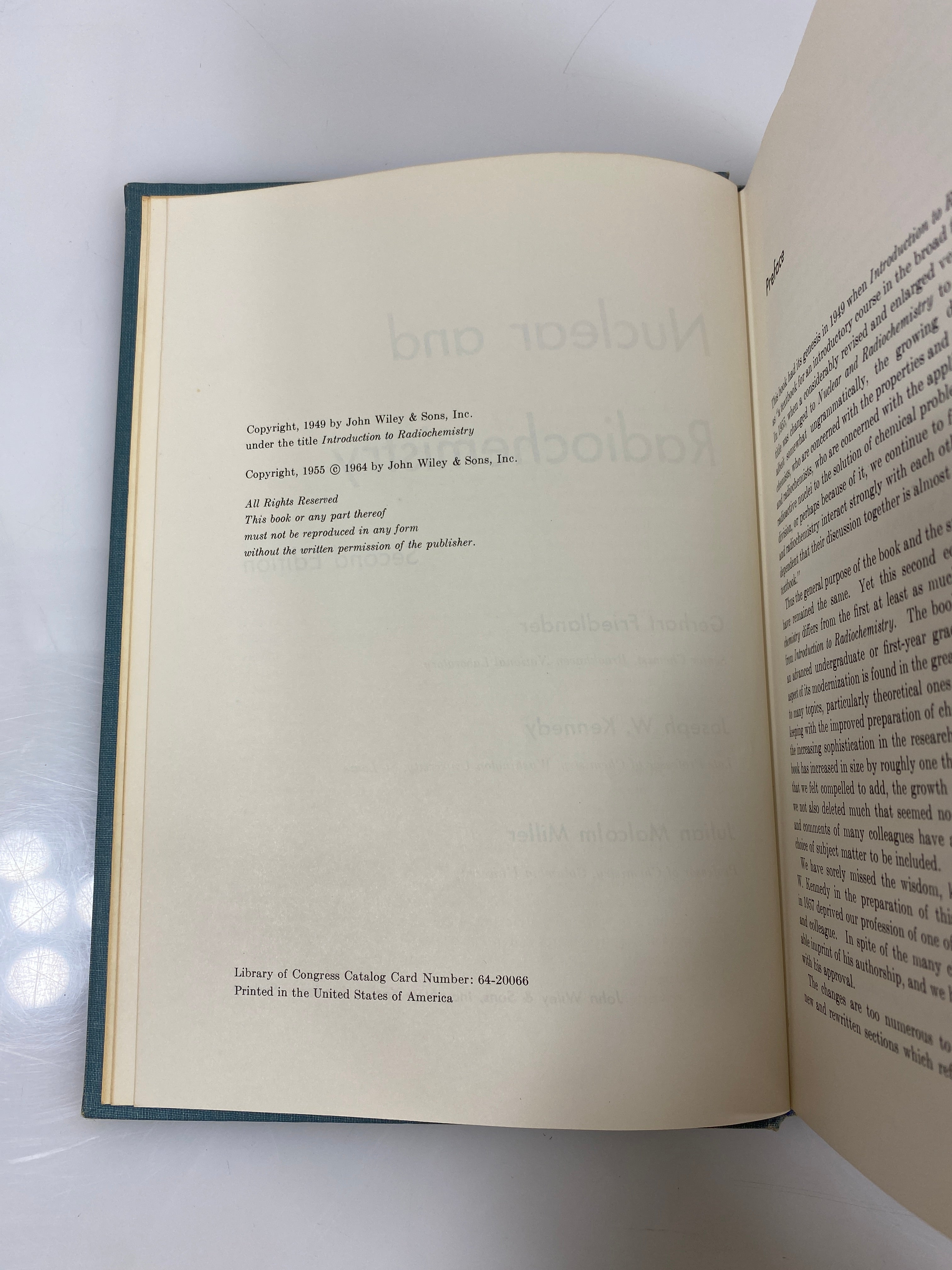 Nuclear and Radiochemistry Friedlander/Kennedy/Miller 2nd Ed. 1949