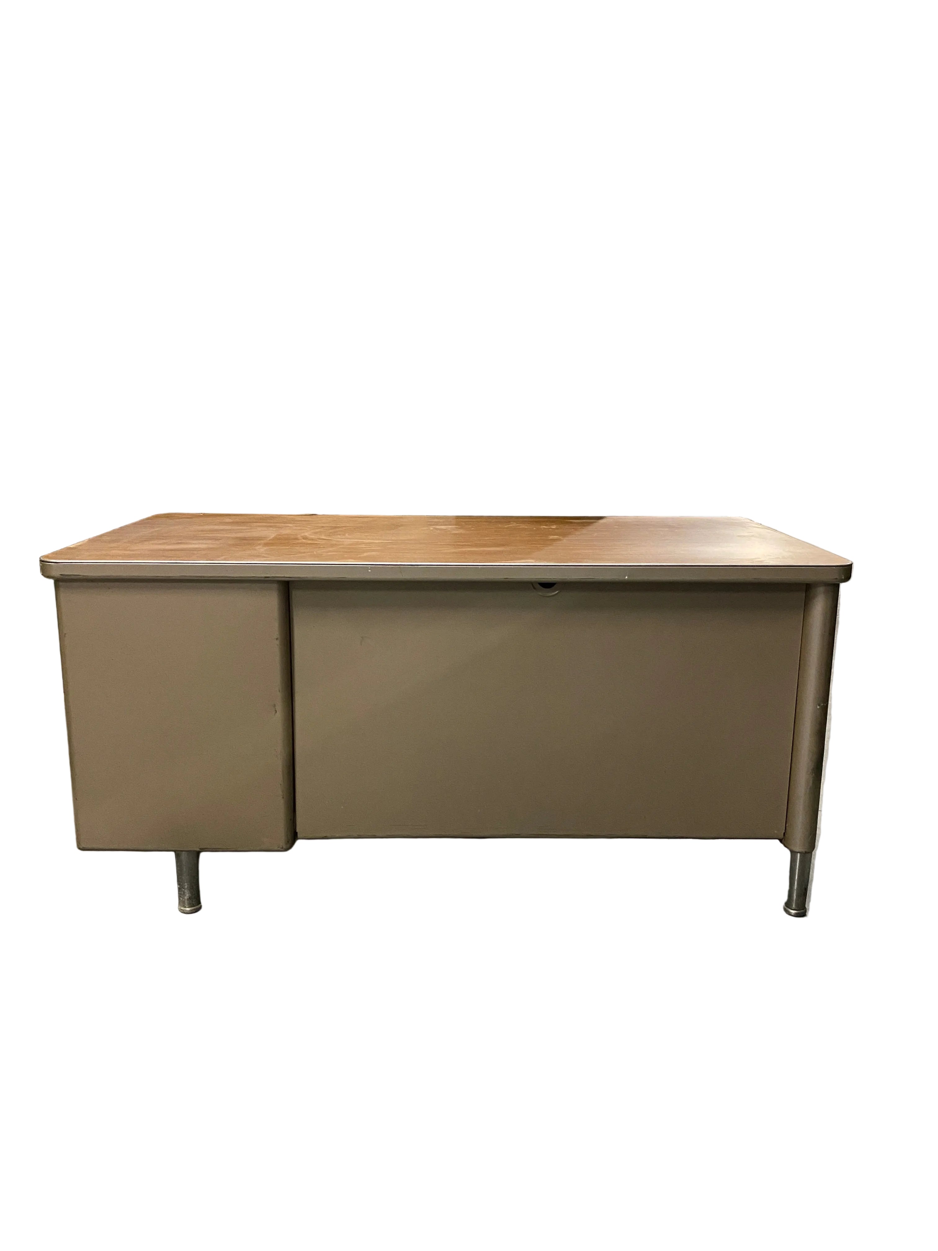 Oak Laminate Desk With Drawers