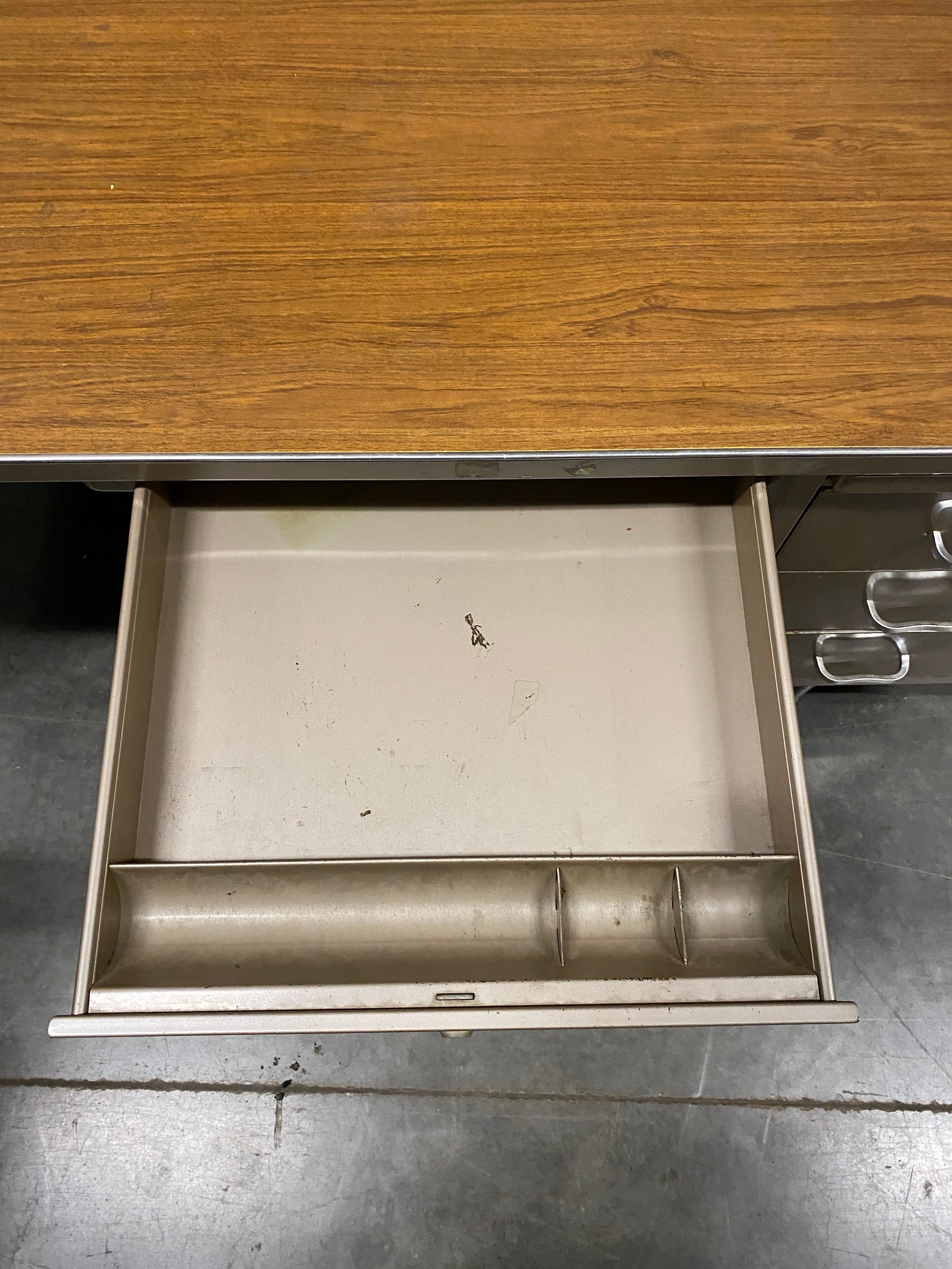 Oak Laminate Desk With Drawers