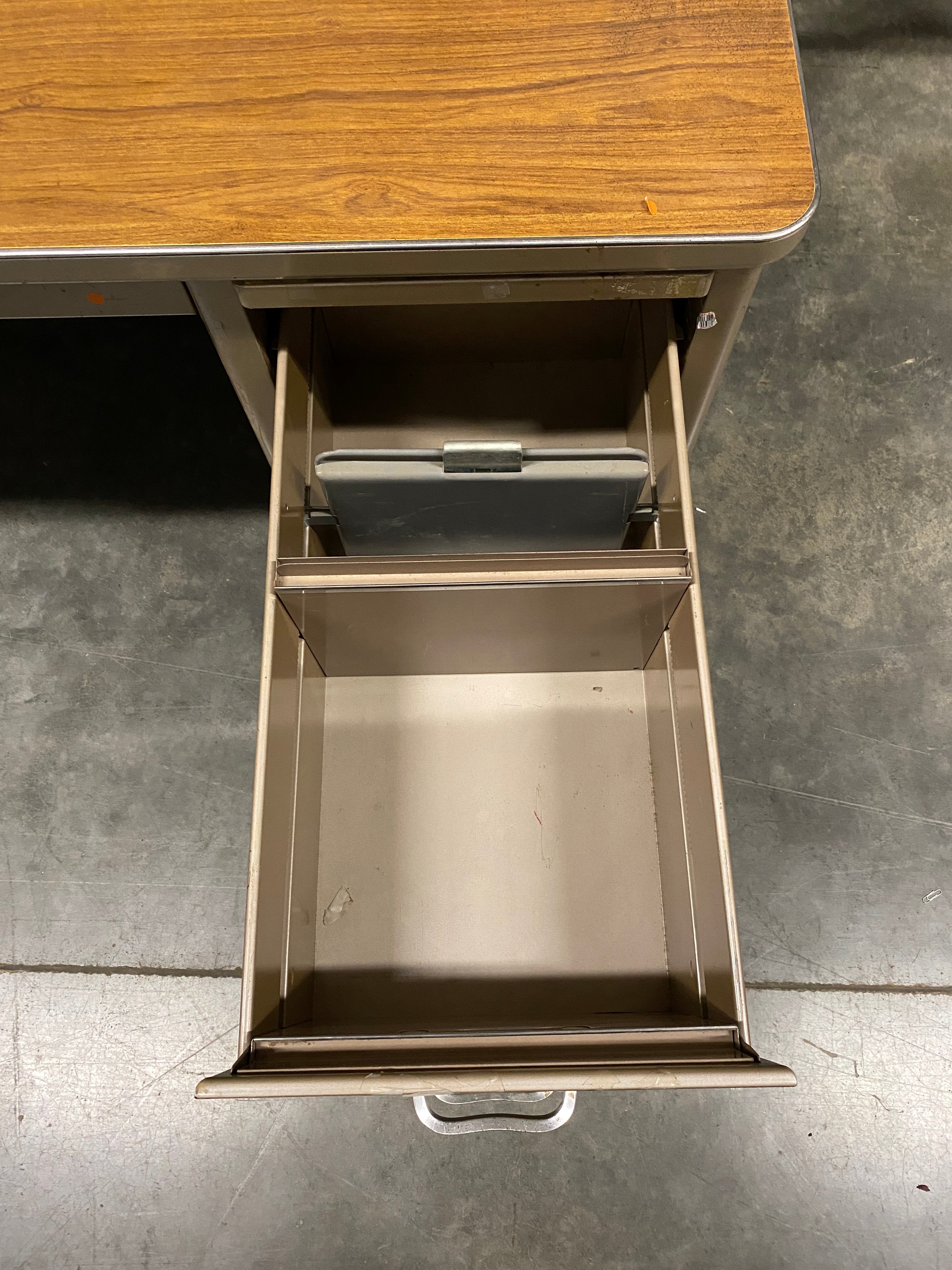 Oak Laminate Desk With Drawers