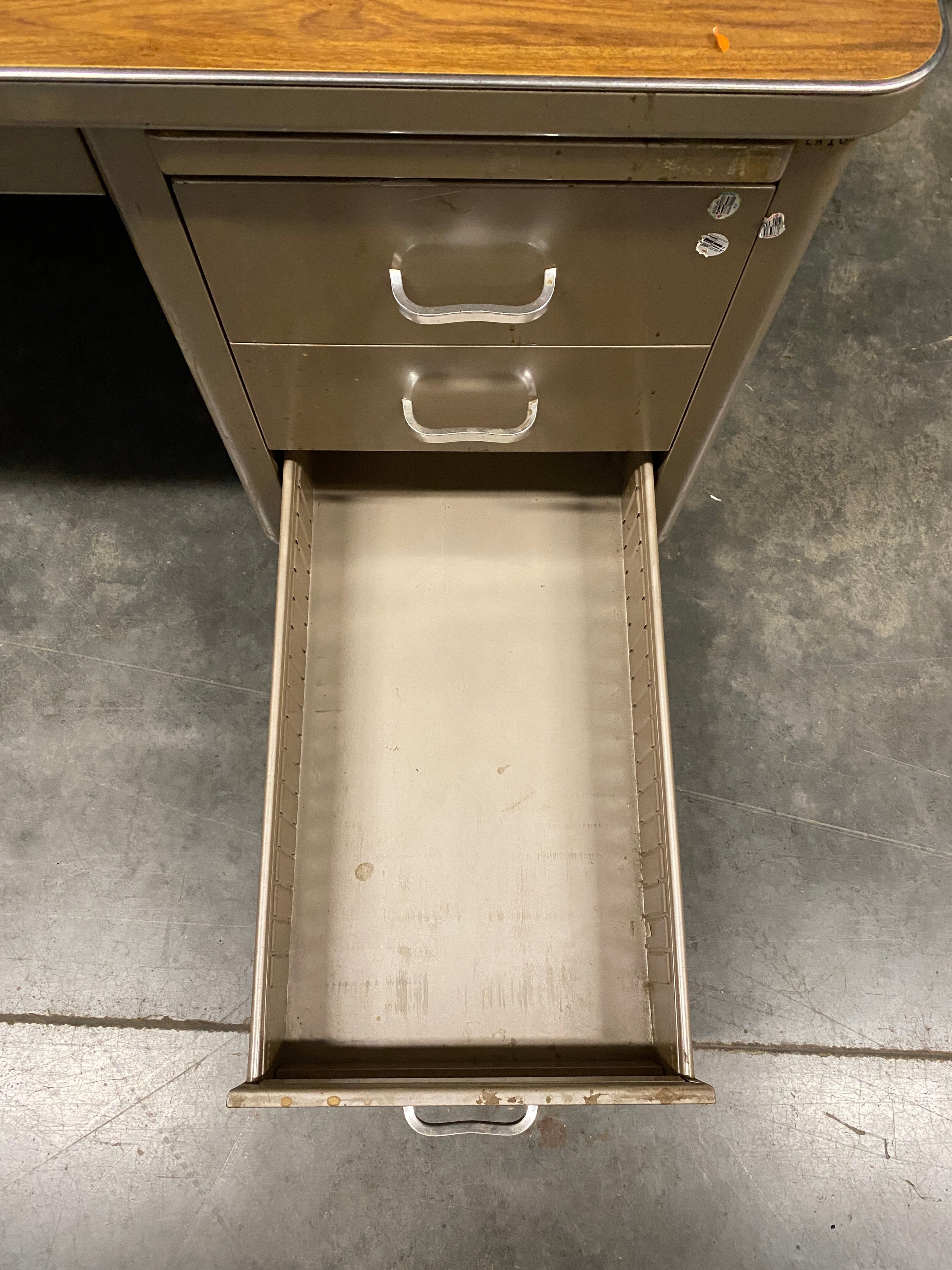 Oak Laminate Desk With Drawers