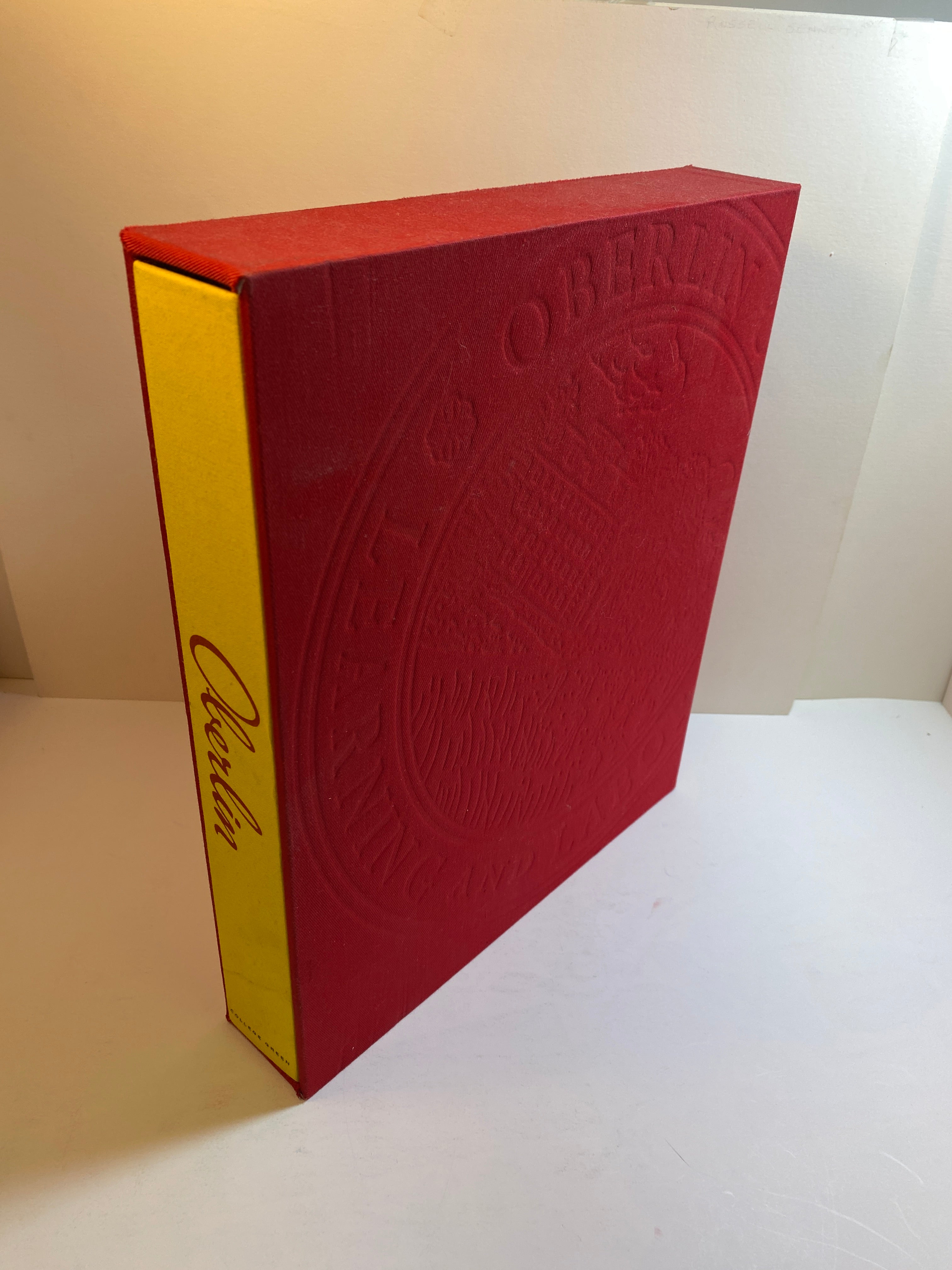 Oberlin College Photo Essay History 2012 HC w/ Slip Case