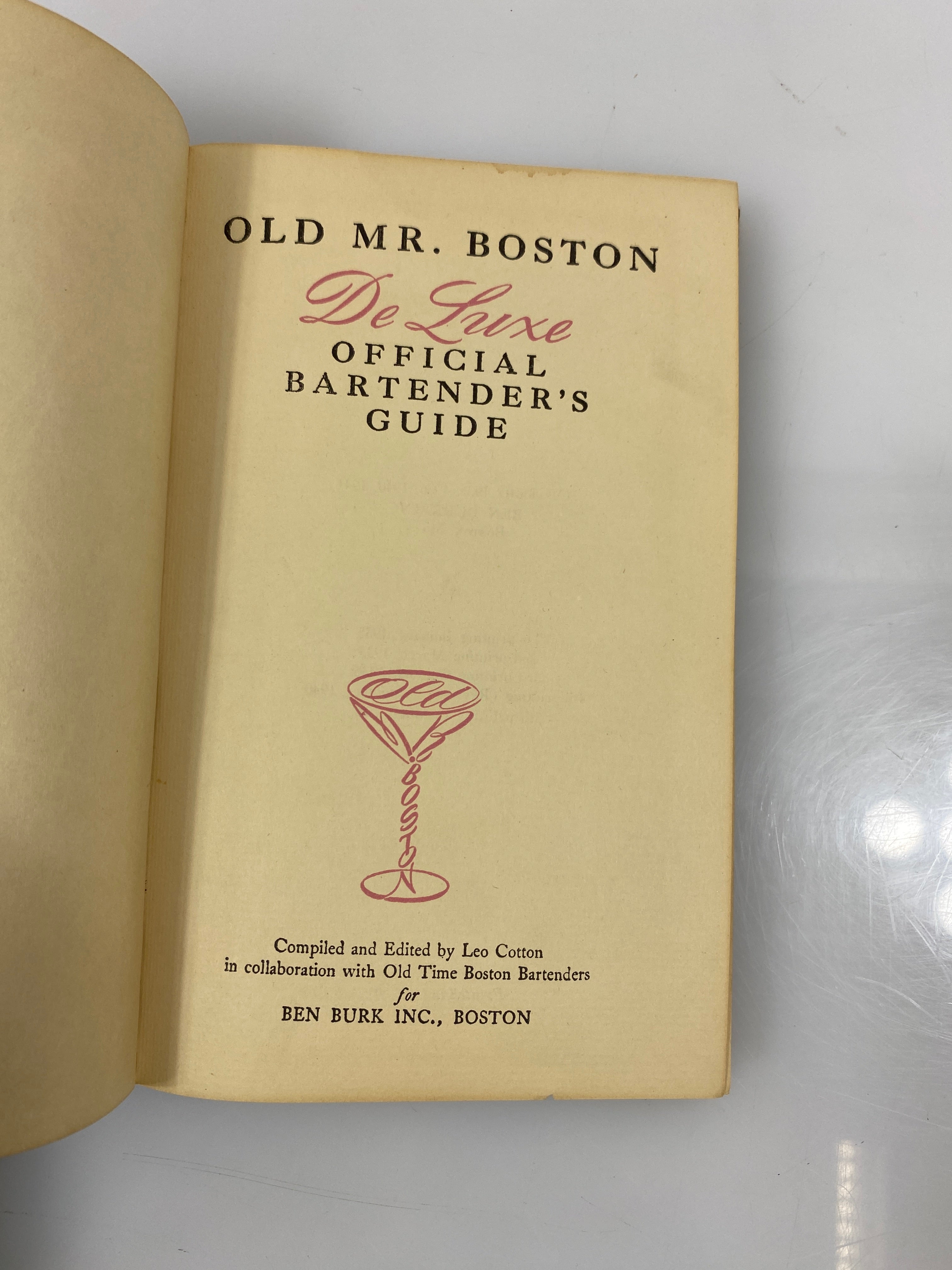 Old Mr. Boston Official Bartenders Guide 1941 HC