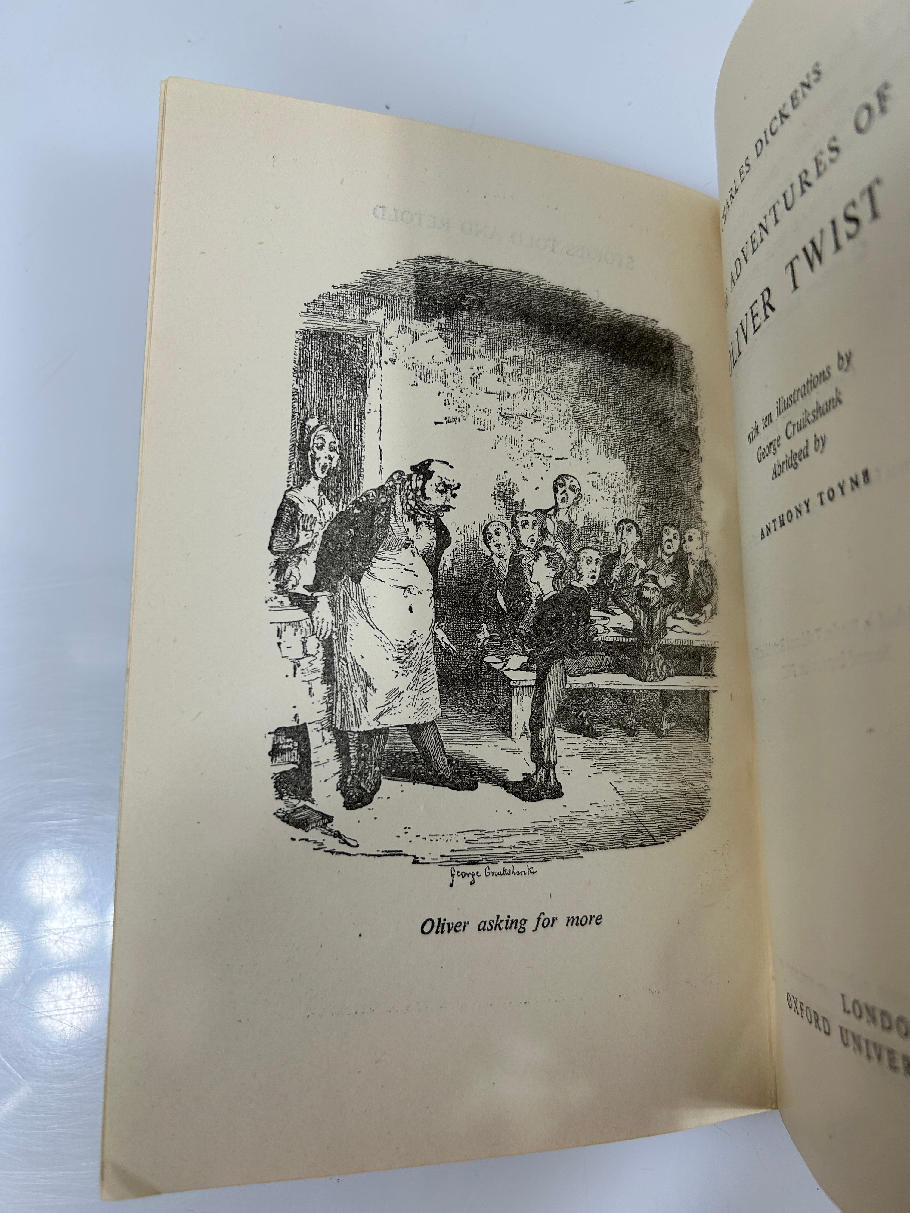 Oliver Twist by Charles Dickens Abridged Ill George Cruikshank Oxford University Press 1960