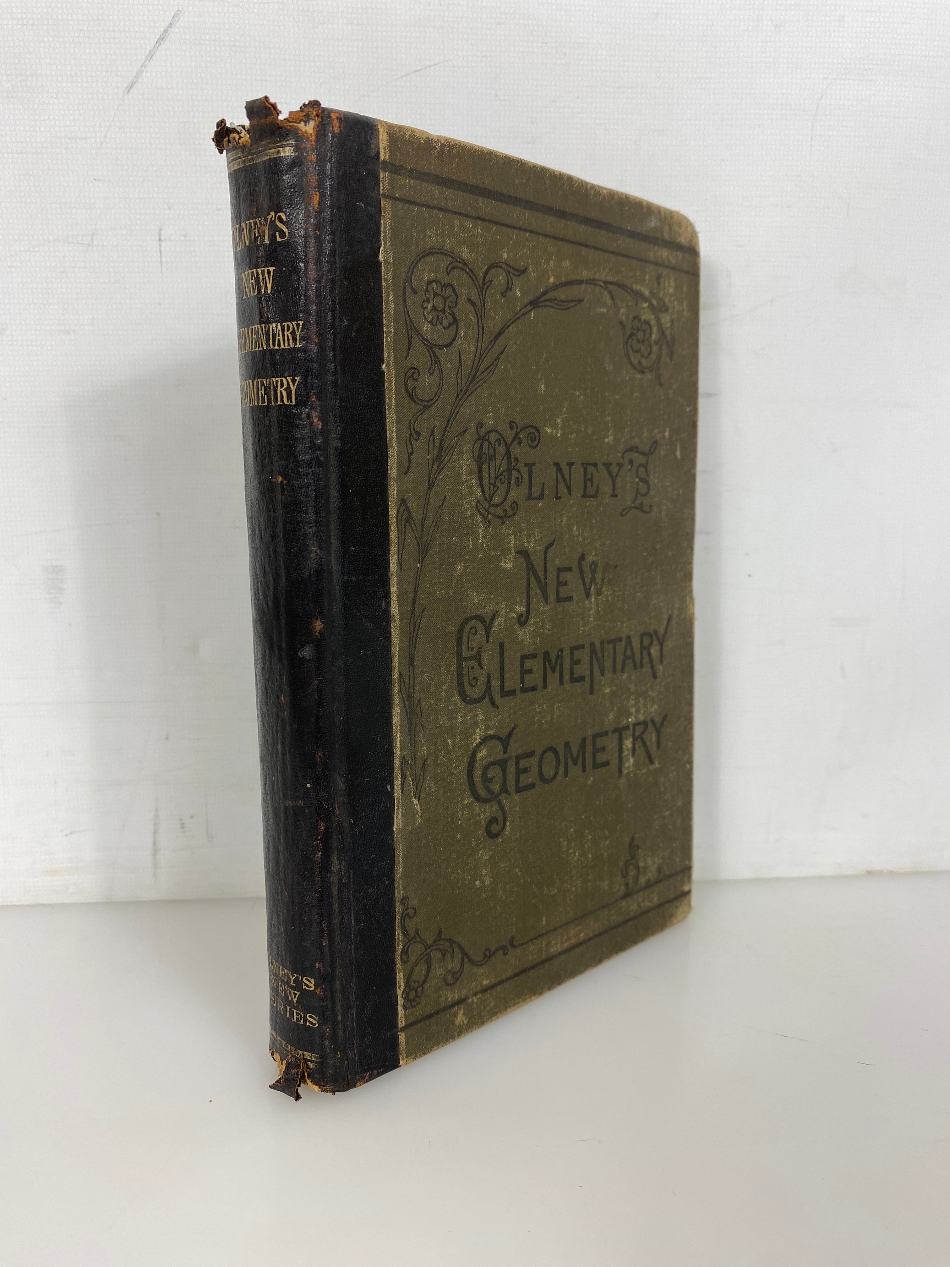 Olney's New Elementary Geometry "New Edition" 1883 Antique HC