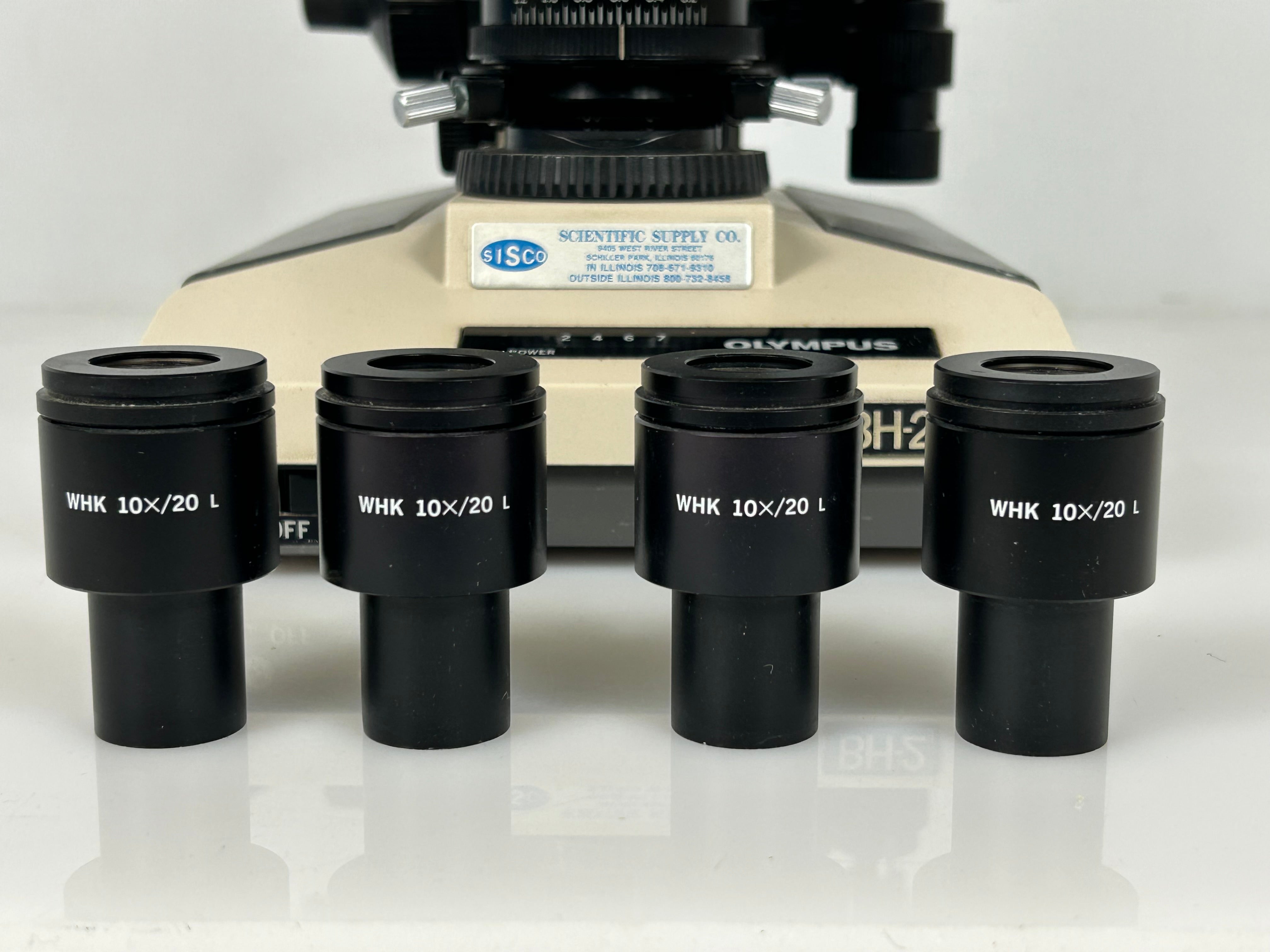 Olympus BH-2 Dual Viewing Binocular Microscope w/ 4 Objectives *Untested*