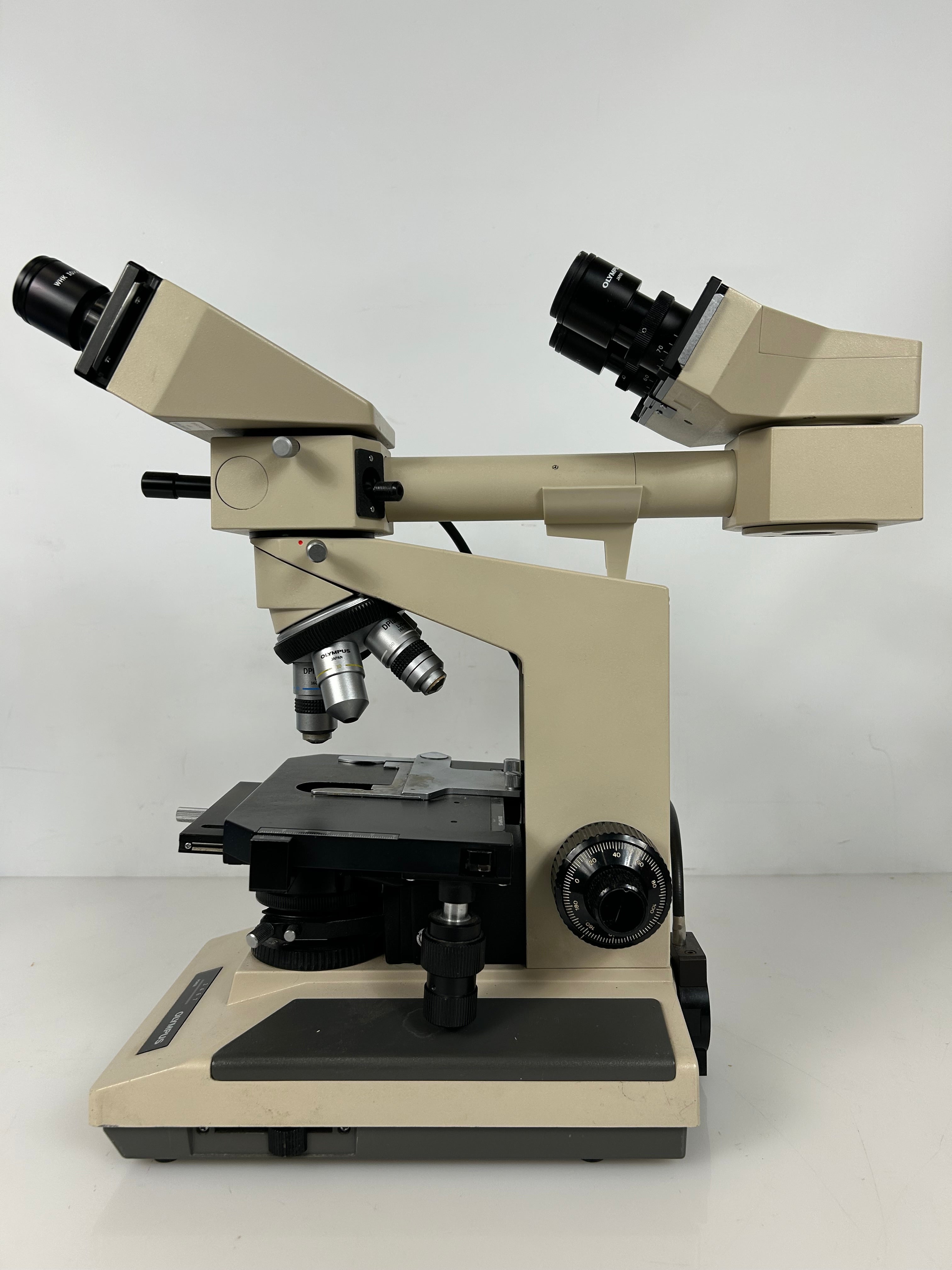 Olympus BH-2 Dual Viewing Binocular Microscope w/ 4 Objectives *Untested*