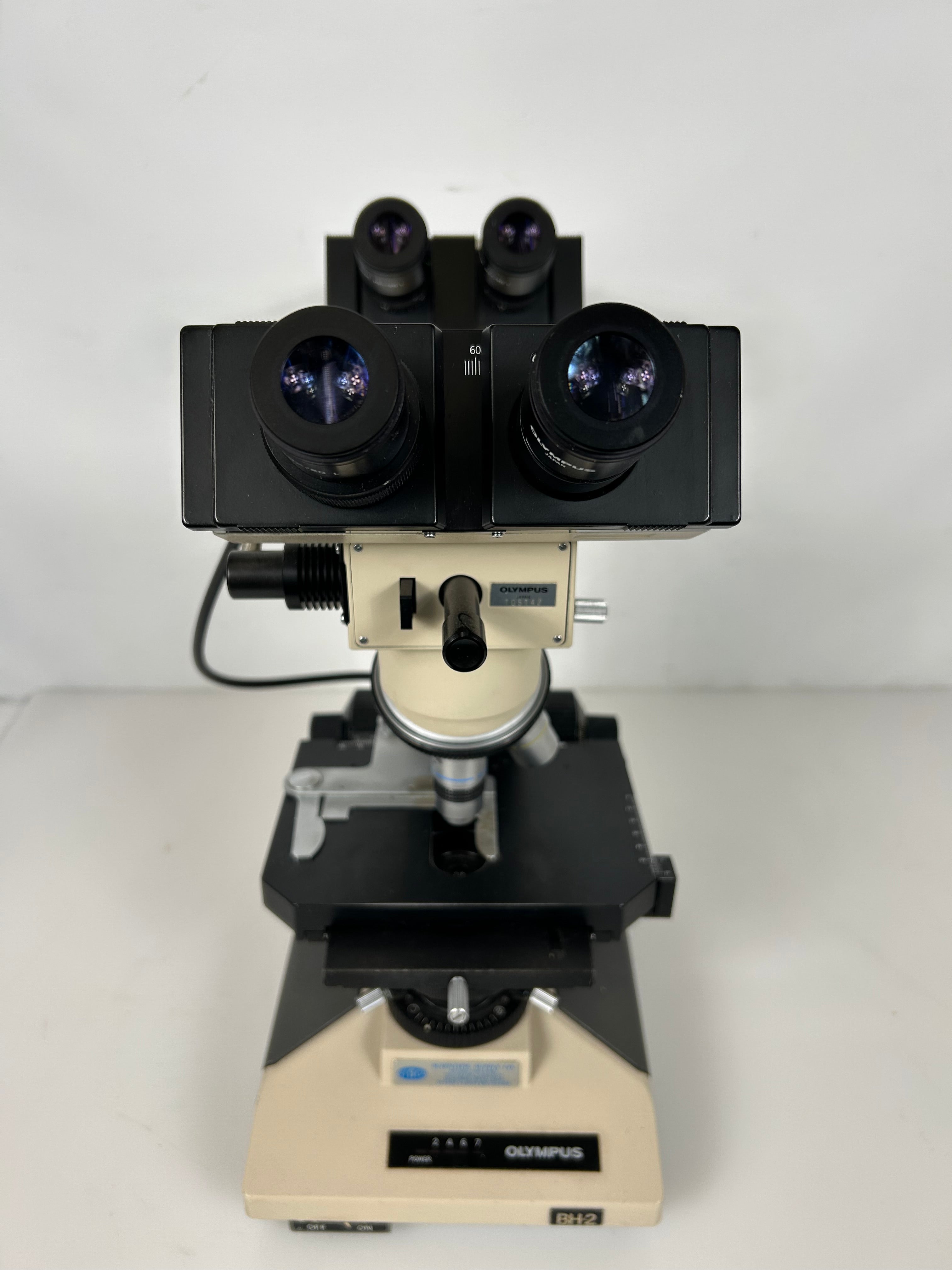 Olympus BH-2 Dual Viewing Binocular Microscope w/ 4 Objectives *Untested*