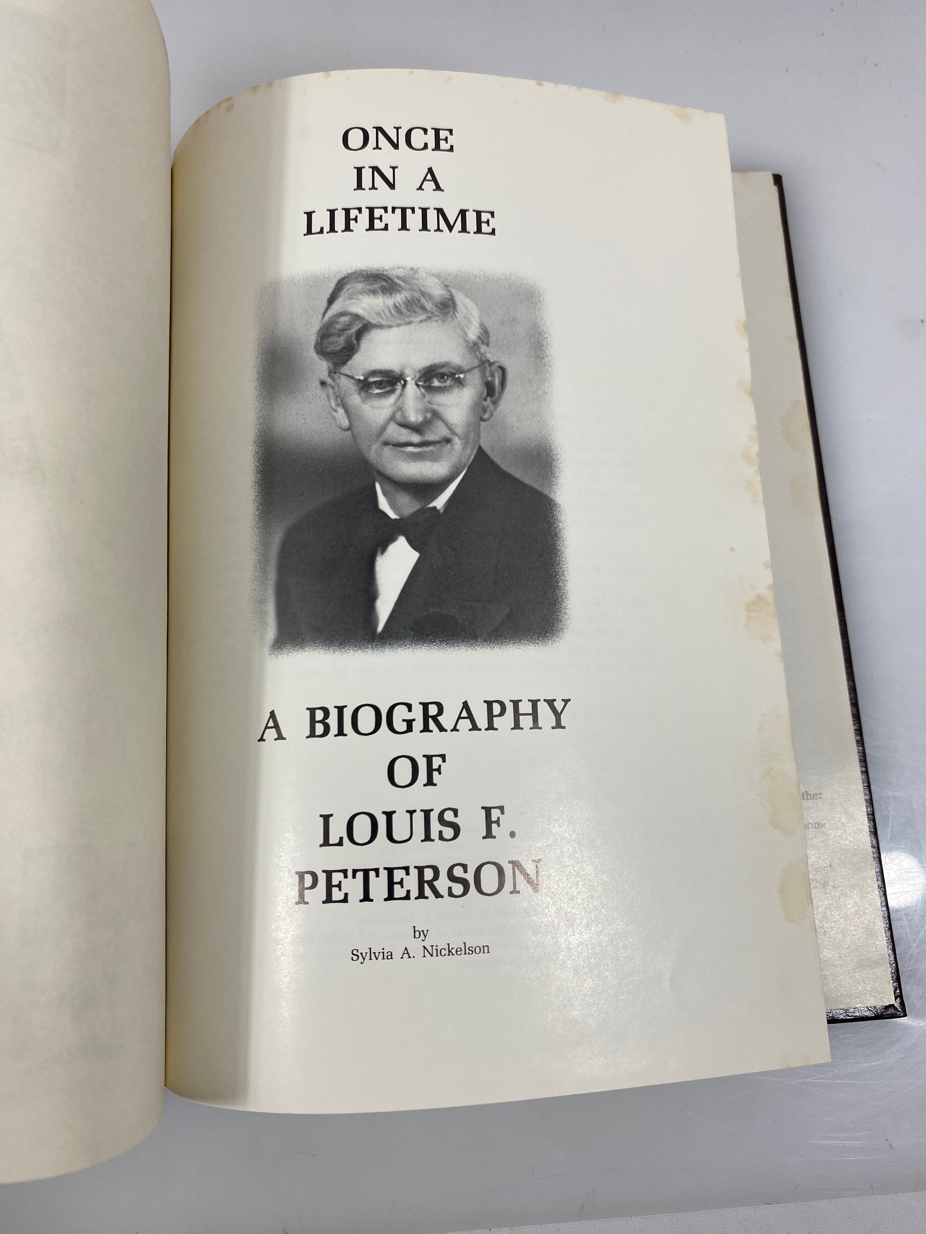 Once in a Lifetime Biography of Louis F. Peterson by Nickelson c.1981 HC