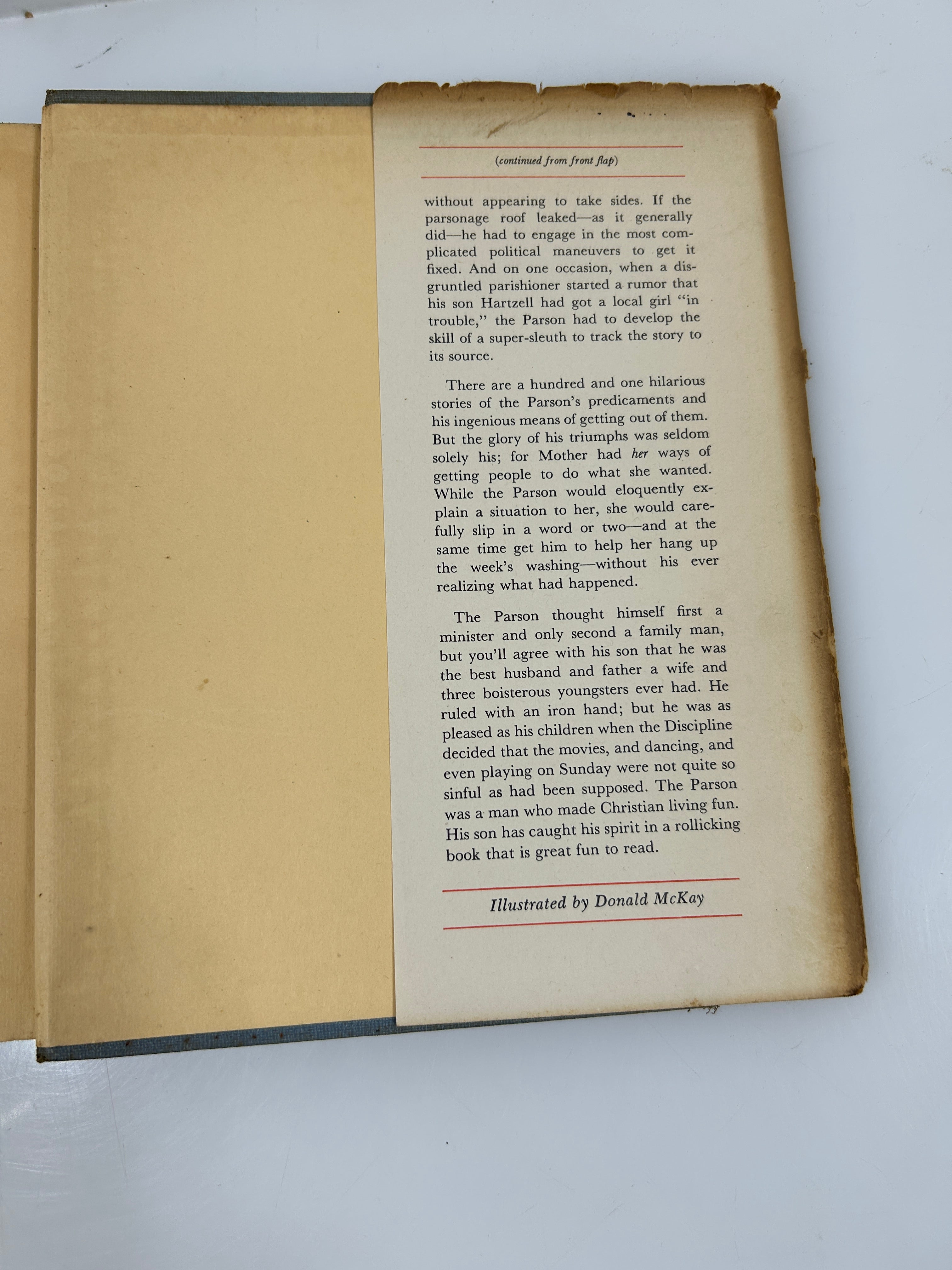 One Foot in Heaven by Hartzell Spence Grosset & Dunlap/Whittlesey House 1940 HCDJ