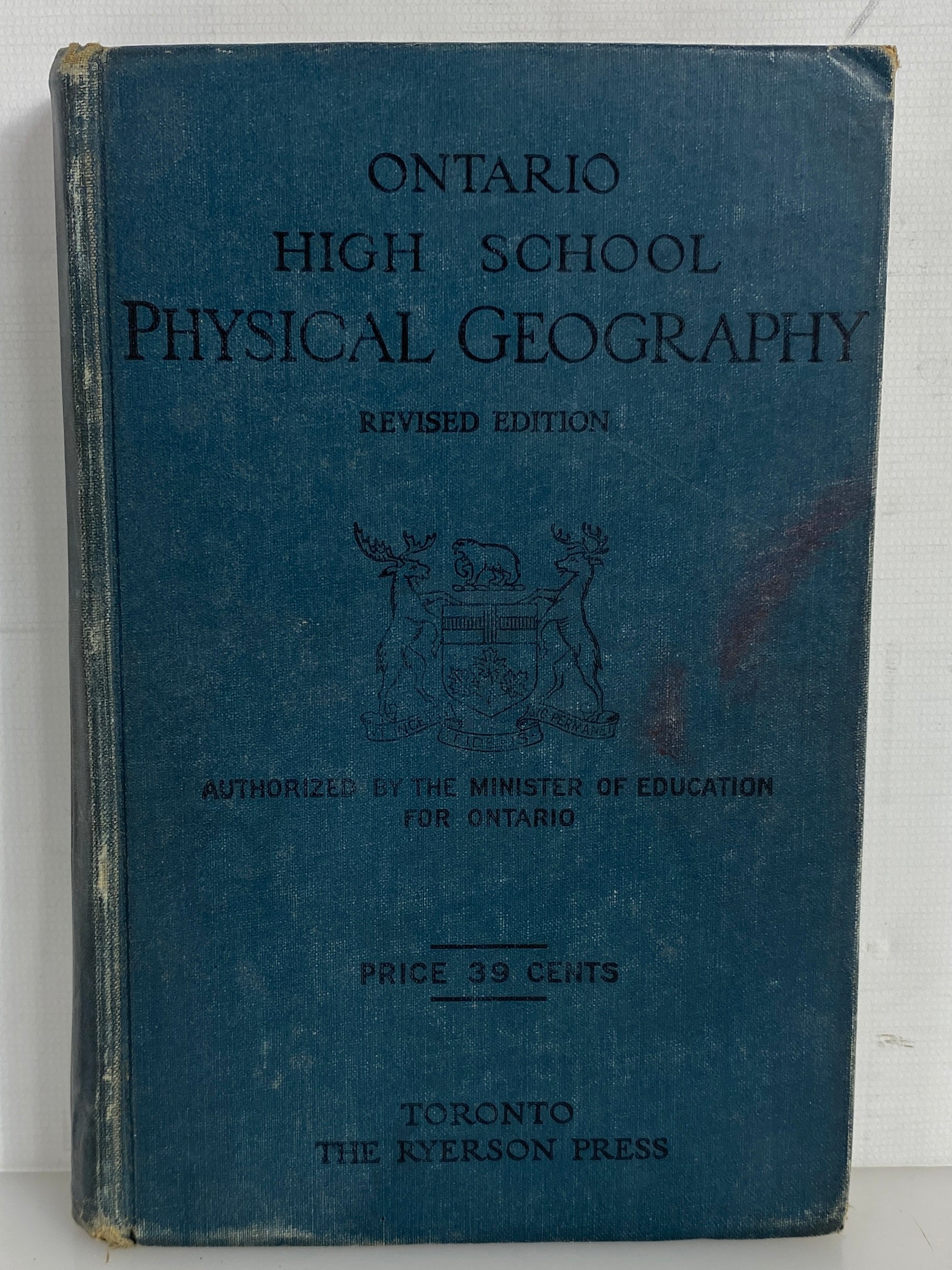 Ontario High School Physical Geography 1934 10th Printing HC Textbook